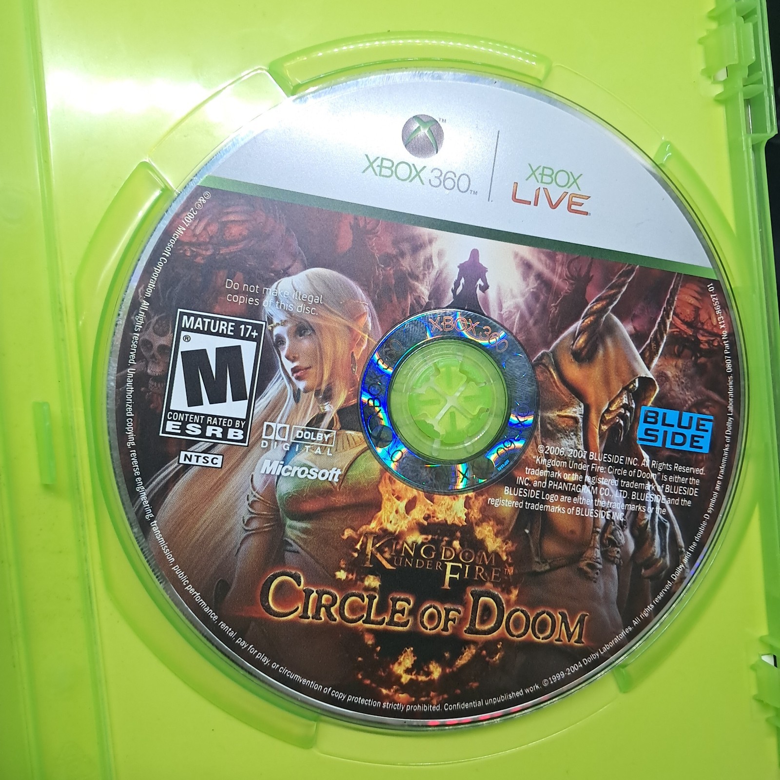 Kingdom Under Fire: Circle of Doom (Microsoft Xbox 360, 2008) CIB Very Good