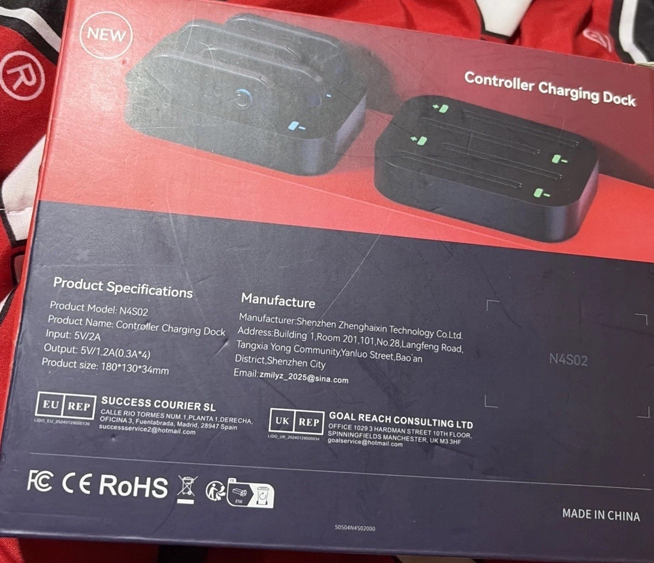 5V/2A Black 4 in 1 Controller Charging Dock Brand New