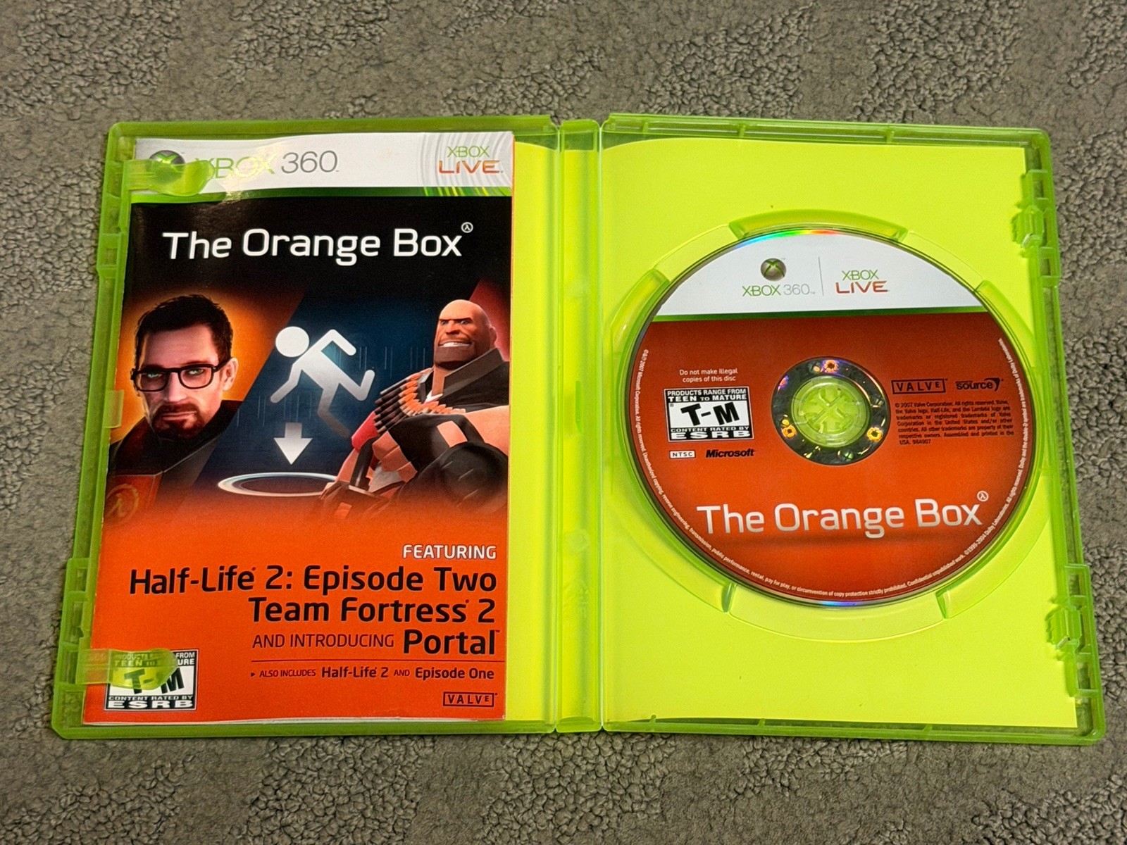 The Orange Box Half Life 2 (Xbox 360, 2007) See Pics And Description