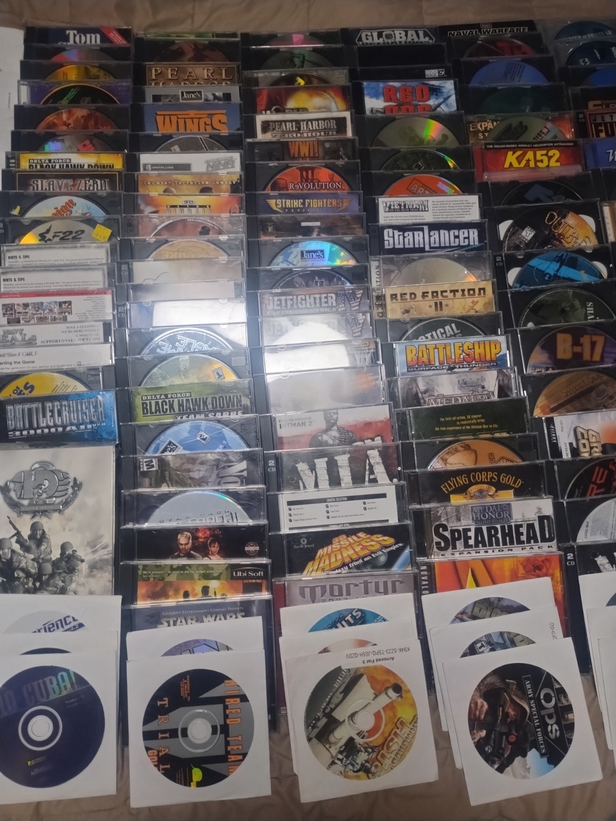 Games Lot PC Vintage Flight, Military, Shooter, Adventure. Untested 255+