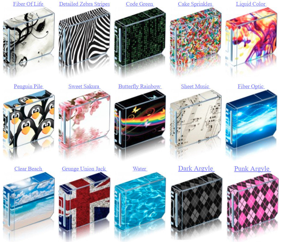 Any 1 Vinyl Decal/Skin for Nintendo Wii Console + 2 Controllers – Free US Ship!