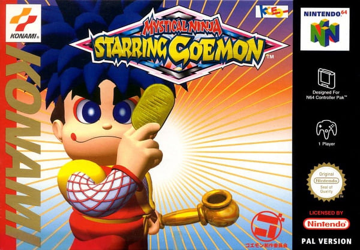 Mystical Ninja Starring Goemon Nintendo 64 N64 1998 Cartridge Retro Action Game