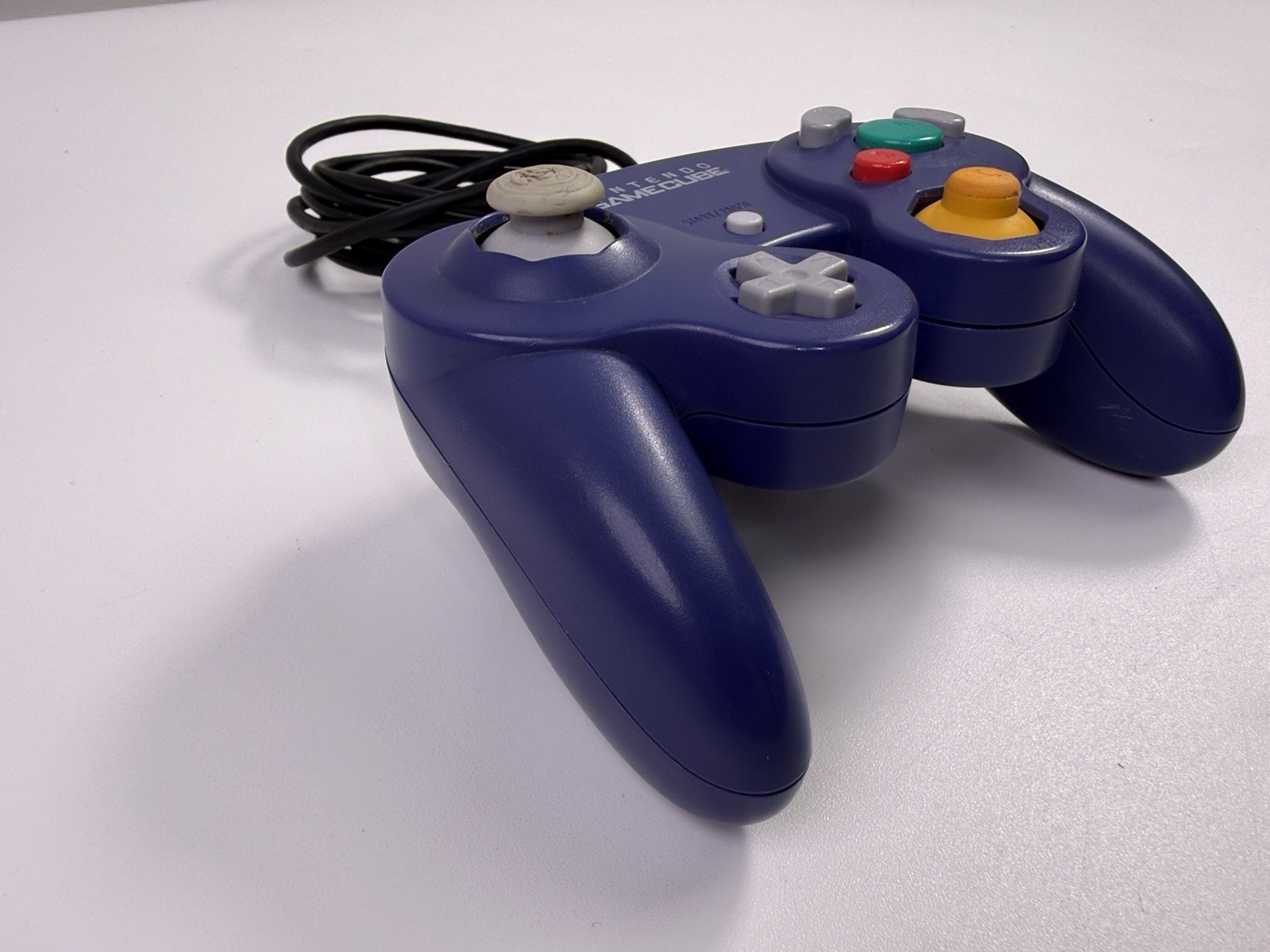 Official OEM Nintendo GameCube Controller Indigo Purple DOL-003 (Left Stick Rub)