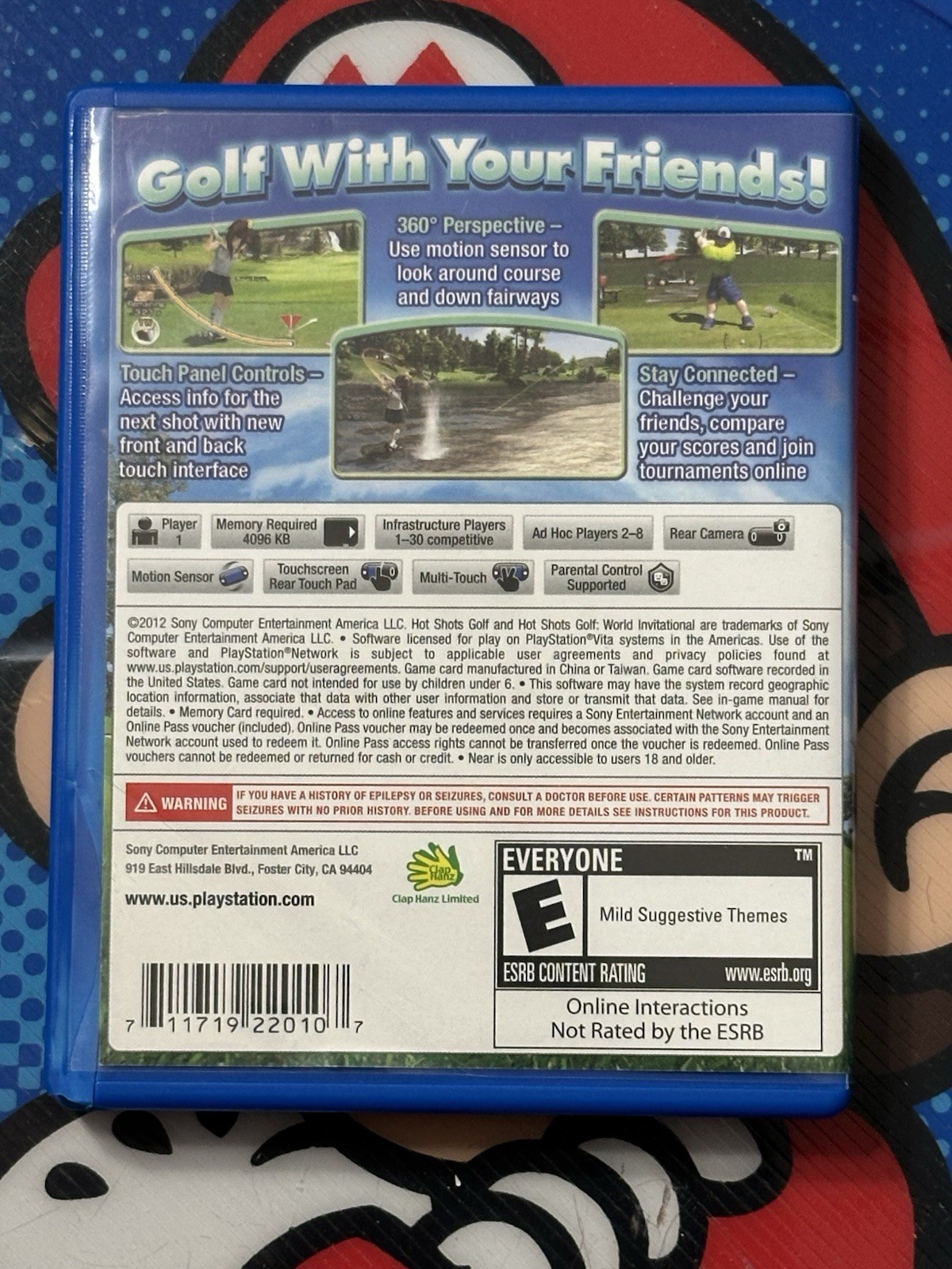 PS Vita Hot Shots Golf World Invitational Sony PlayStation Vita 2012 Complete