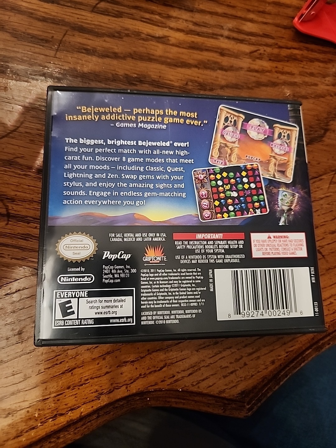 Bejeweled 3 (Nintendo DS, 2011) CIB