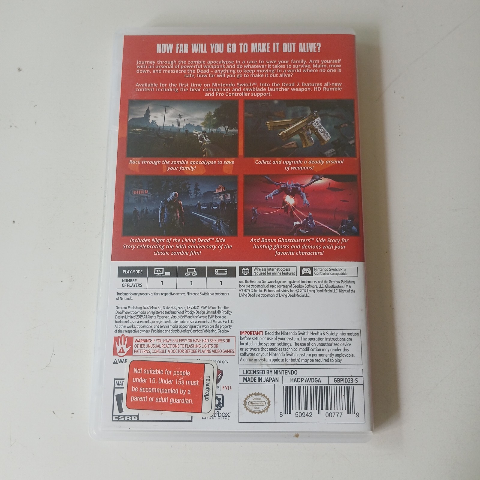 Into The Dead 2 Nintendo Switch MA 15+ Pik Pok 2019 Video Game Free Postage
