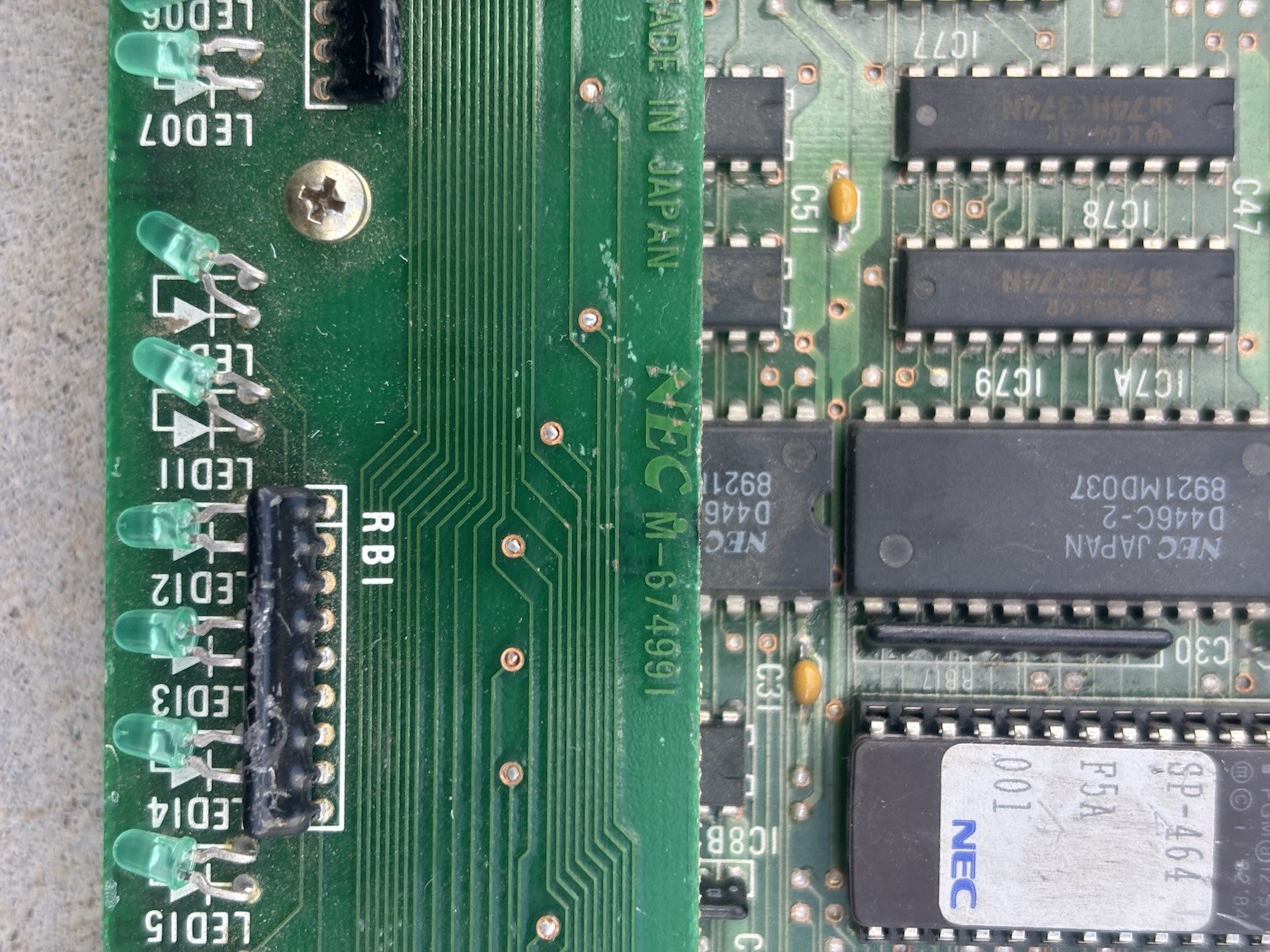 Rare Mystery 1991 NEC Arcade PCB Dual Stack Board SP-464 PZ-M177 Untested