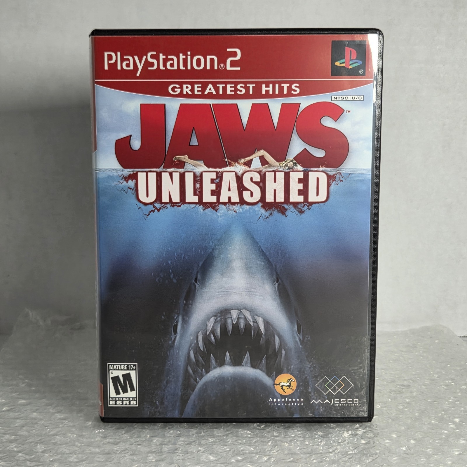 Jaws Unleashed PS2 Sony PlayStation 2 PS2 Complete In Box CIB Tested Majesco App