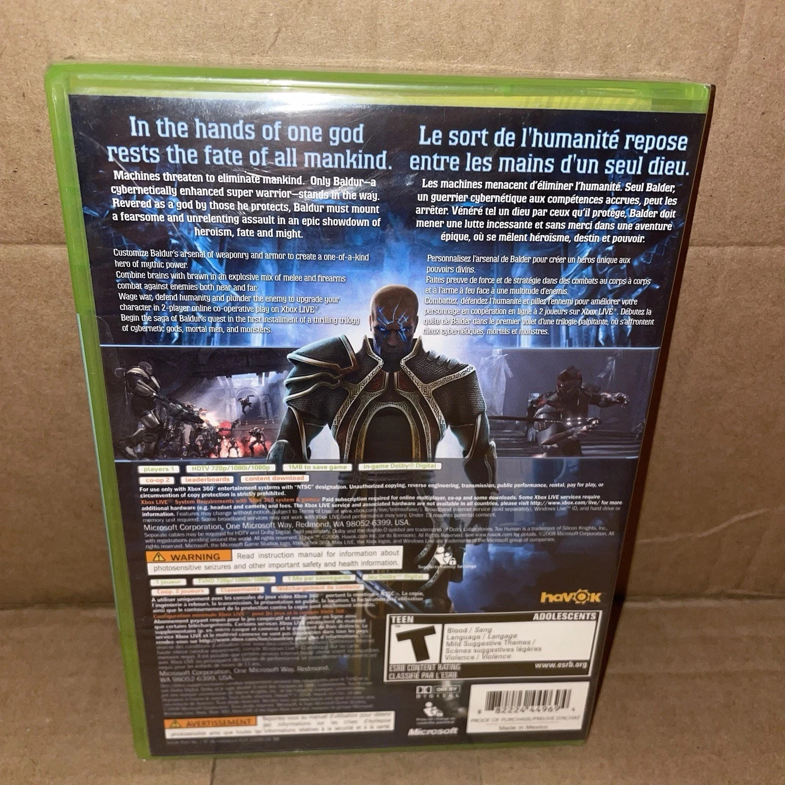 UNOPENED NO SEAL Too Human Microsoft Xbox 360 WATA VGA CGC MINTY CIB GUARANTEED