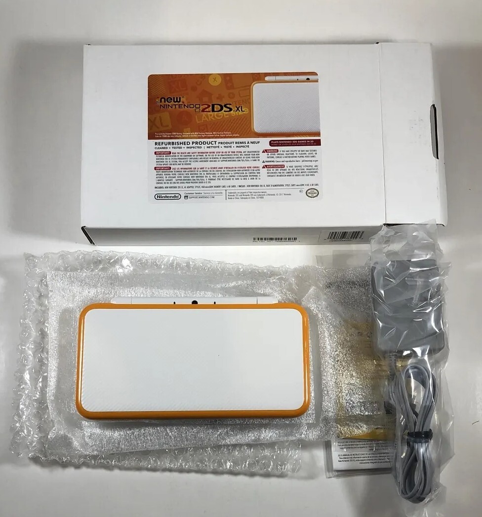 “New” Nintendo 2DS XL Orange/White Handheld System Console – Ships Today!