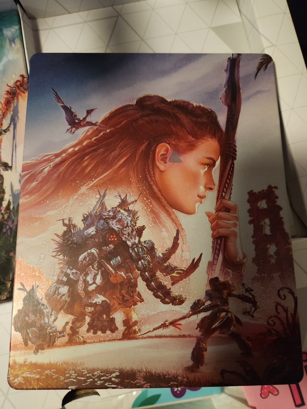 Horizon Zero Dawn Tremortusk Aloy Statue with 2 Figures