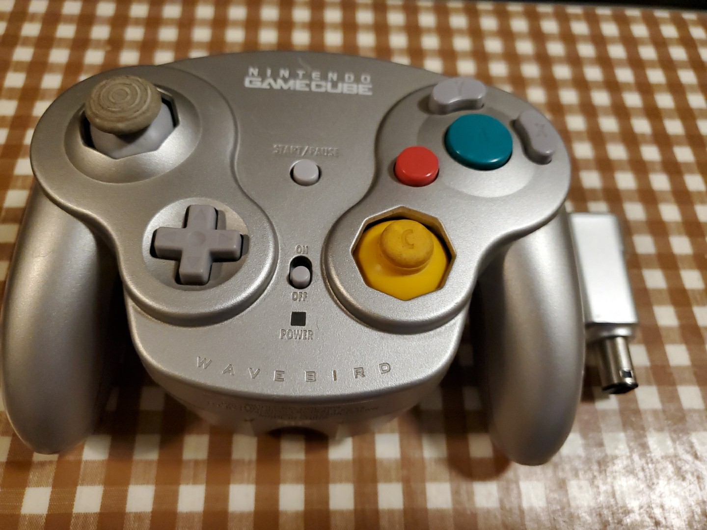 Nintendo Gamecube Wavebird Wireless Controller W/dongle- Platinum