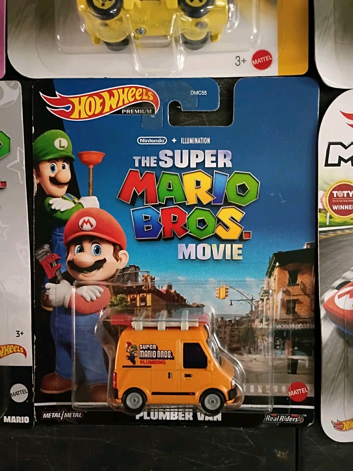 8-PK SUPER MARIO KART Hot Wheels Lot Movie Plumber Van Yoshi Peach Luigi Toad