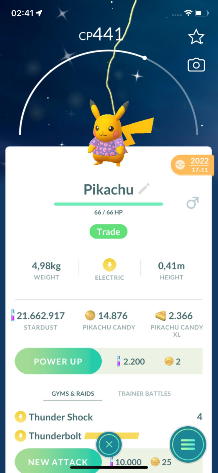 ✨Pokemon | SHINY Singapore Purple Shirt Pikachu | Registered 20k Dust ONLY✨