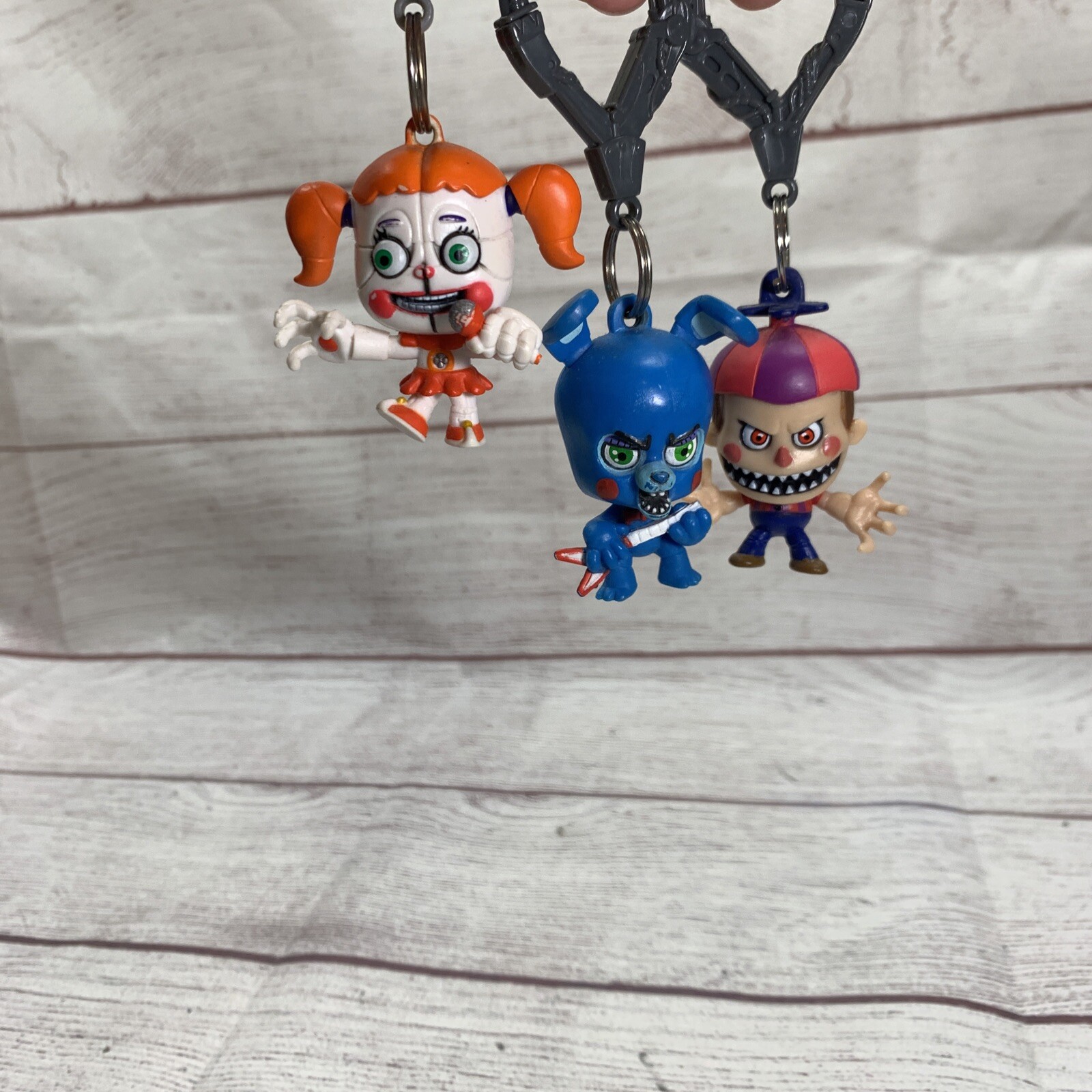 Five Nights At Freddy’s FNAF Backpack Clip, Hanger, Keychain – Lot of 3