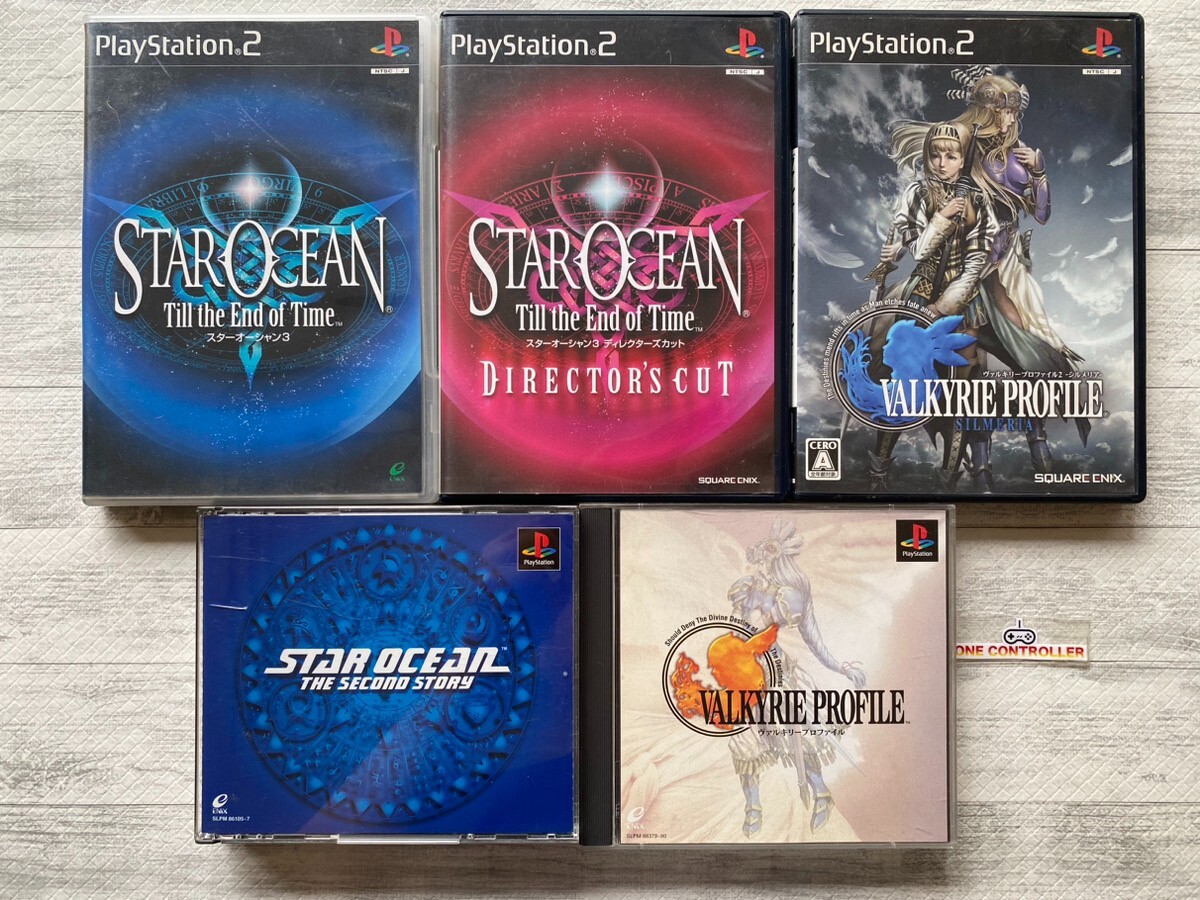 SONY PS 1 & 2 Star Ocean 2 & 3 & Valkyrie Profile 1 2 set from Japan