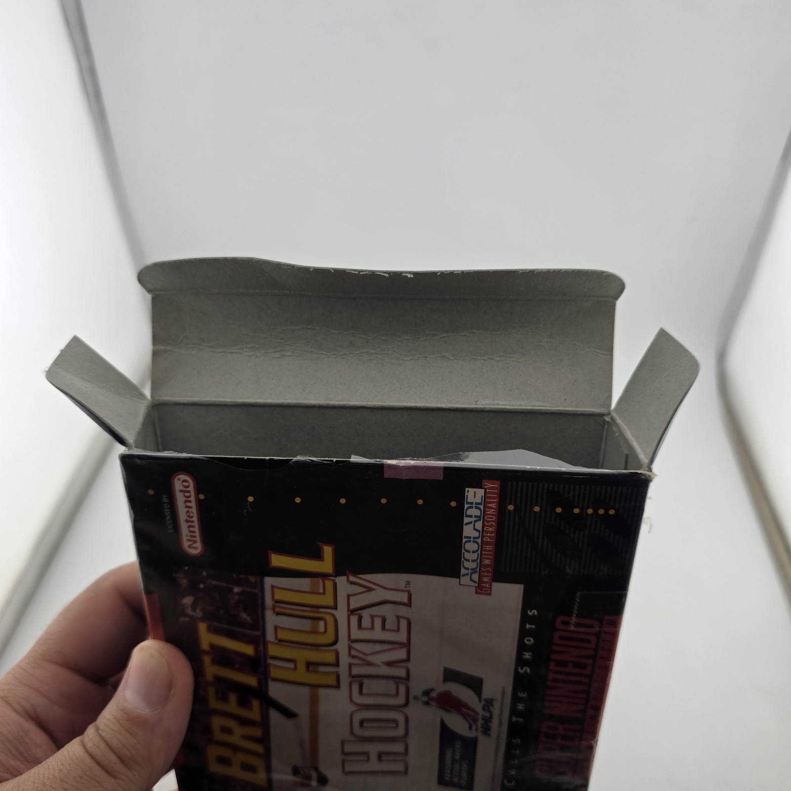Brett Hull Hockey – Box With Reg Card – Super Nintendo SNES – Shrink (No Game)