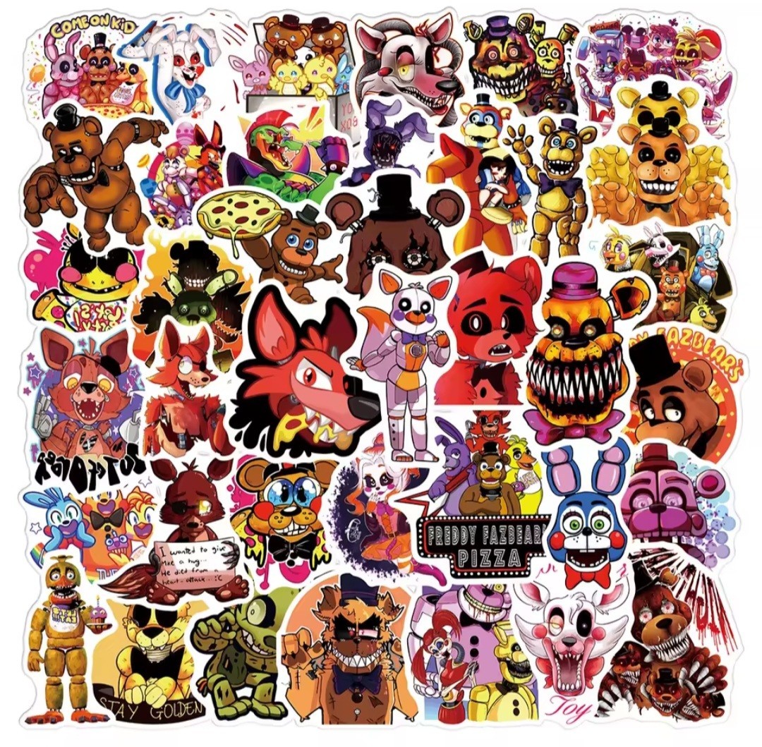 FNAF Random 20PCS Stickers For Laptop Phone Skateboard