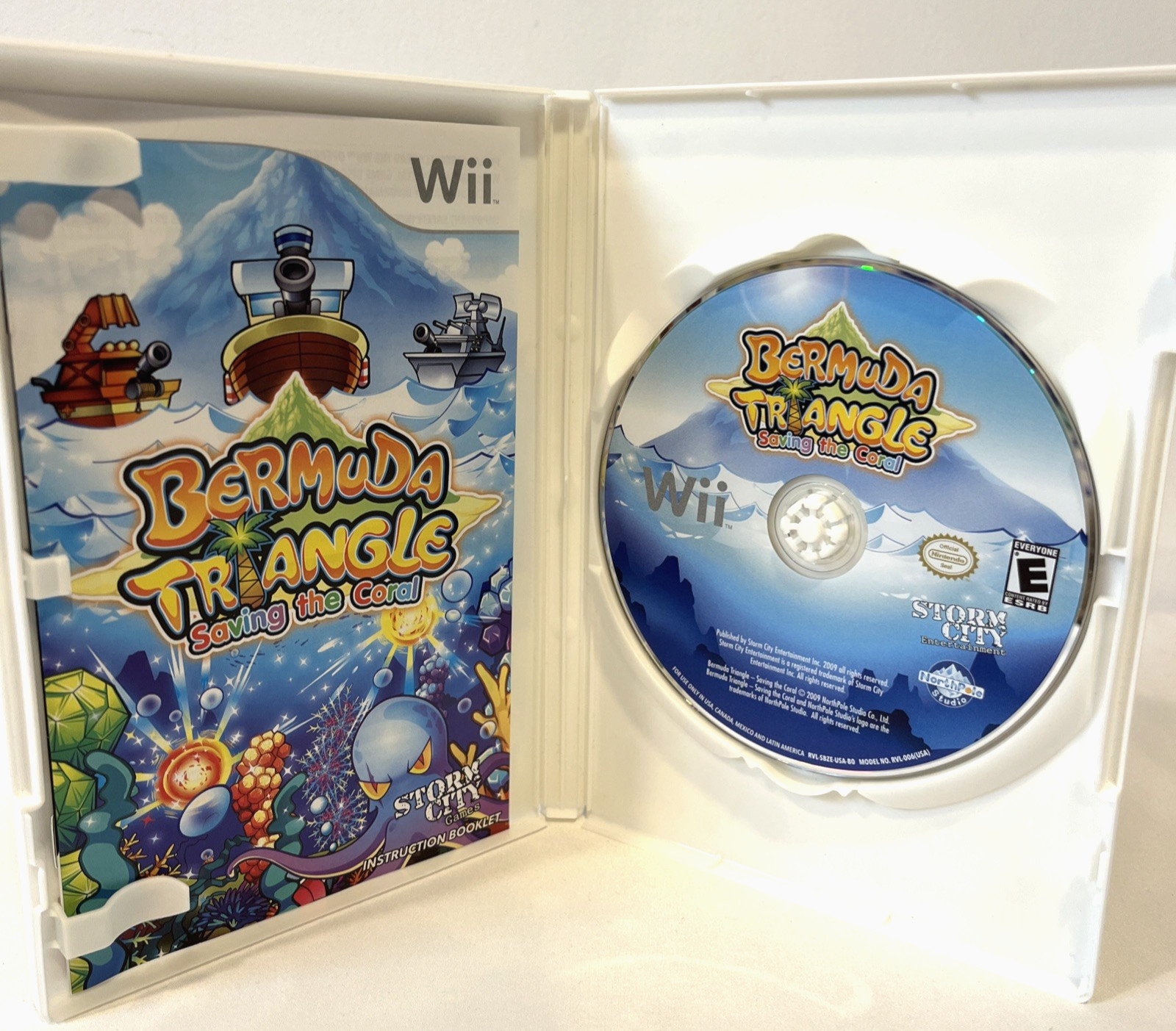 BERMUDA TRIANGLE SAVING THE CORAL NINTENDO WII COMPLETE 2009 STORM CITY GAMES