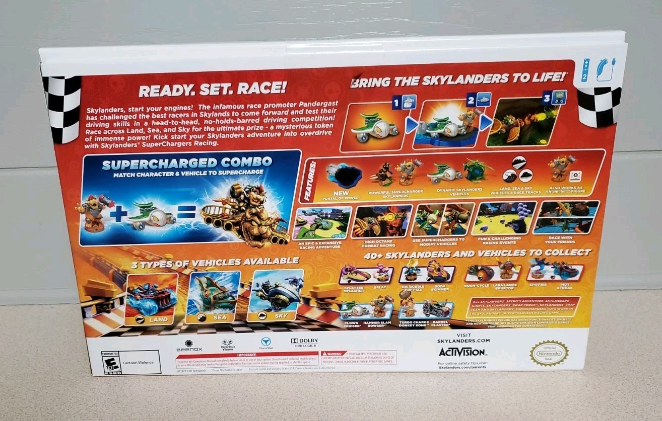 **NEW** Skylanders SuperChargers Racing Starter Pack Nintendo Wii Bowser Amiibo