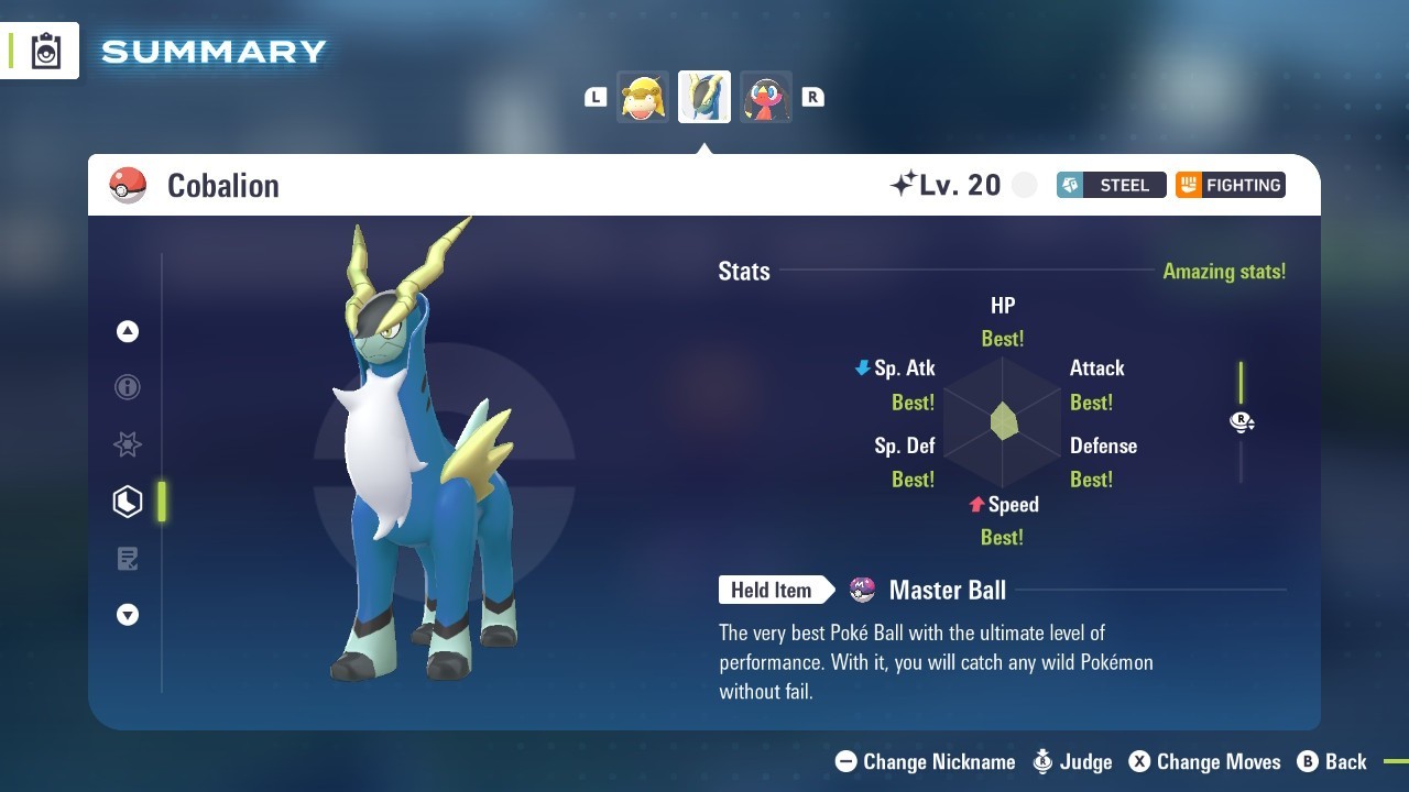 Choose Low Level Legendary Pokemon Shiny or Non-Shiny Legendaries Legends Z-A ZA