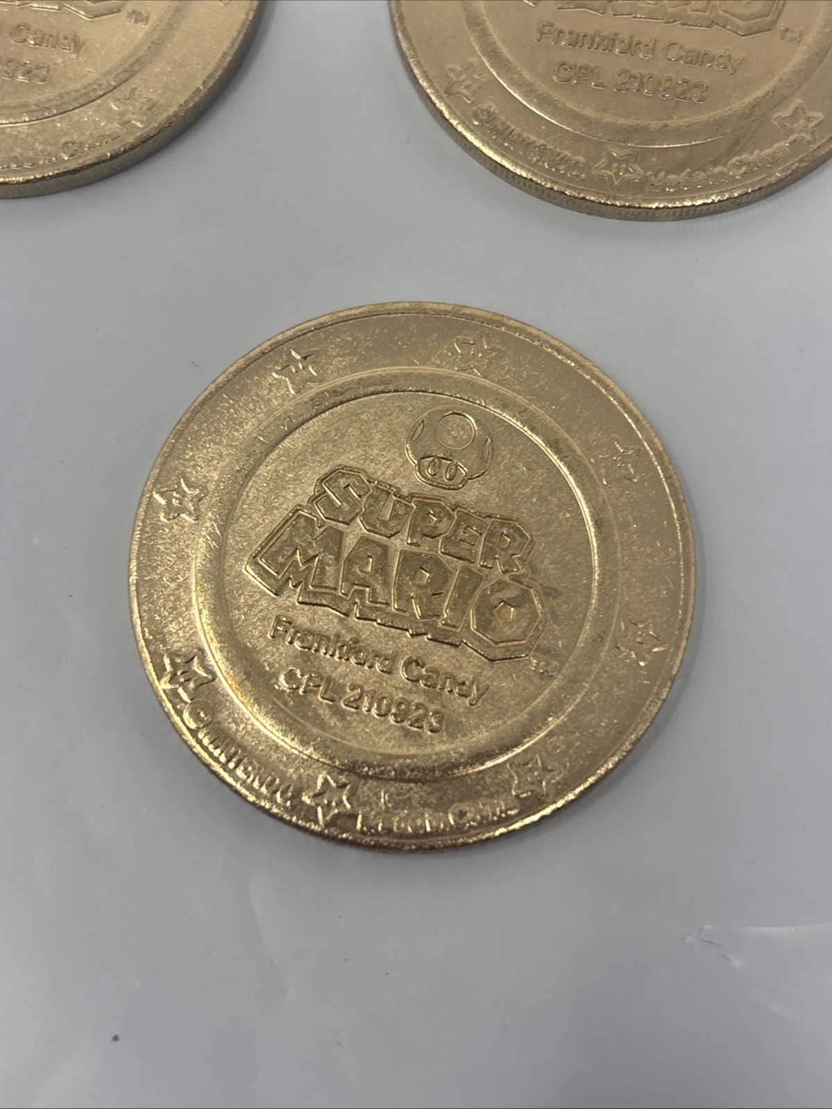 Lot Of 6 Super Mario Frankford Candy Wonderball Coins