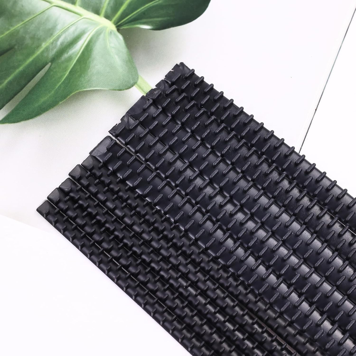 10 Pack Black Headband Rubber Teeth Comb Silicone Grips anti Slip Strips