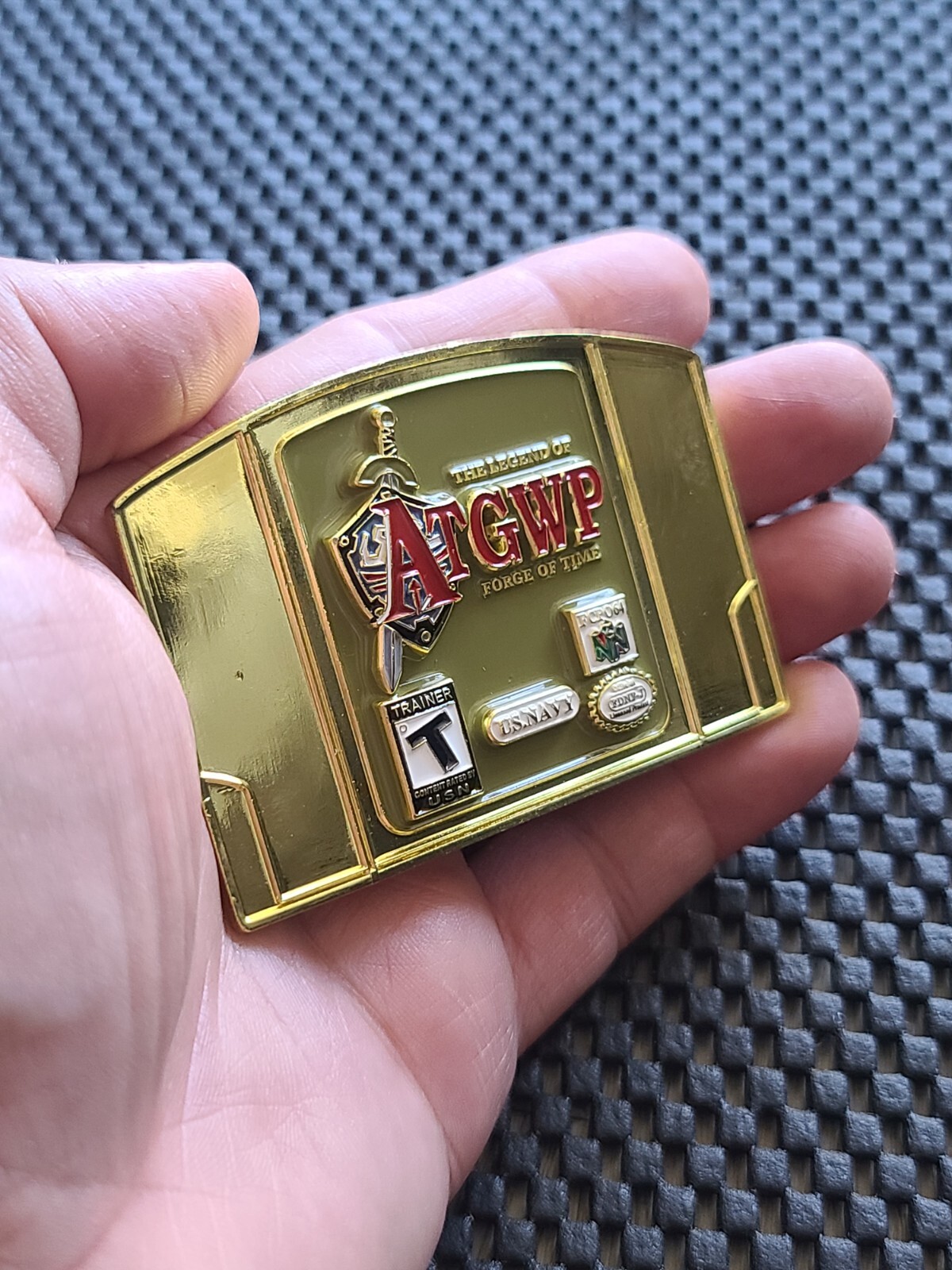 Legend of Zelda Ocarina of Time Challenge Coin Medal Nintendo 64 Promo US NAVY G