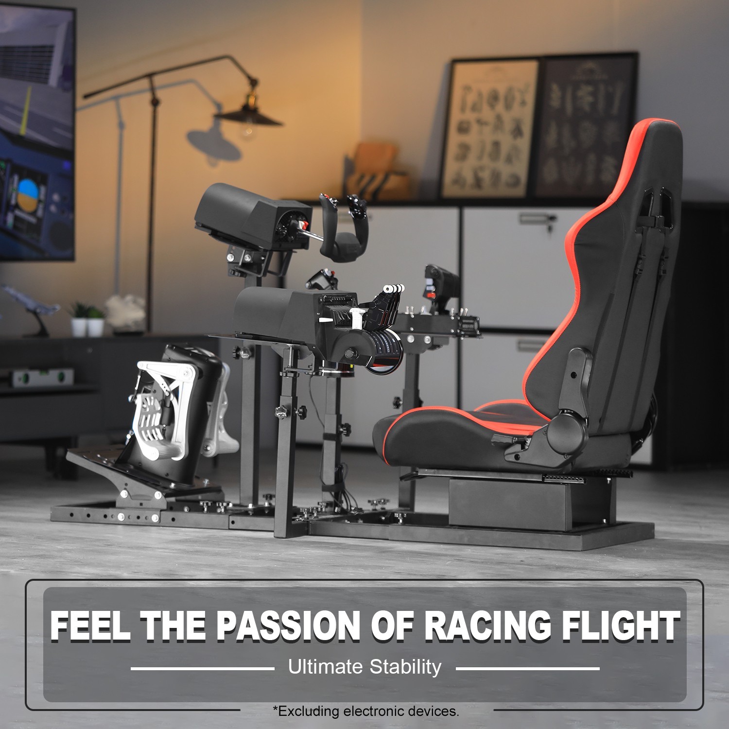 Marada Modular Flight and Racing Simulator Cockpit Fits Logitech Fanatec CSL-DD