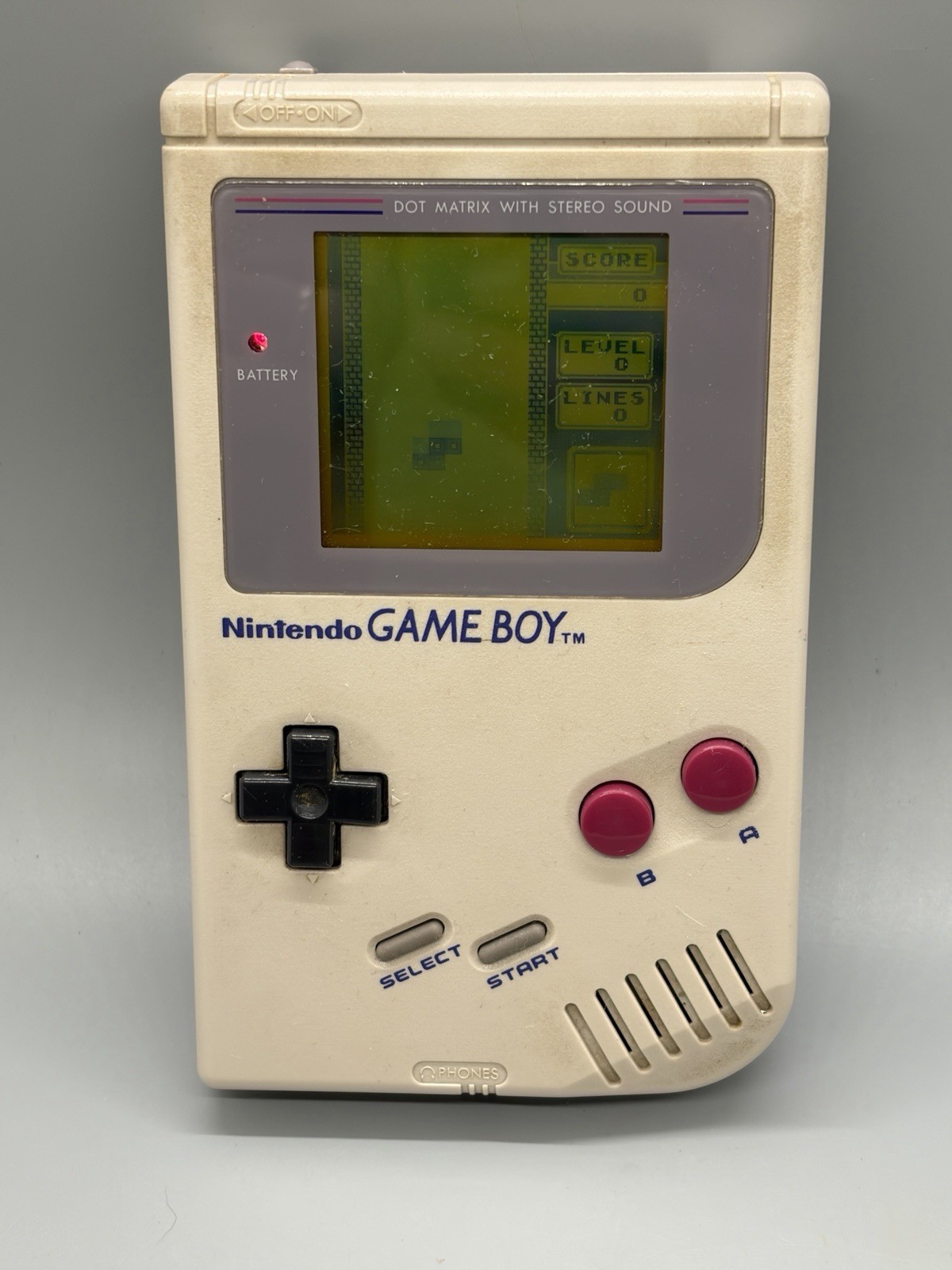 Nintendo Game Boy DMG-01 Original Gray Console Handheld Tested Working *READ