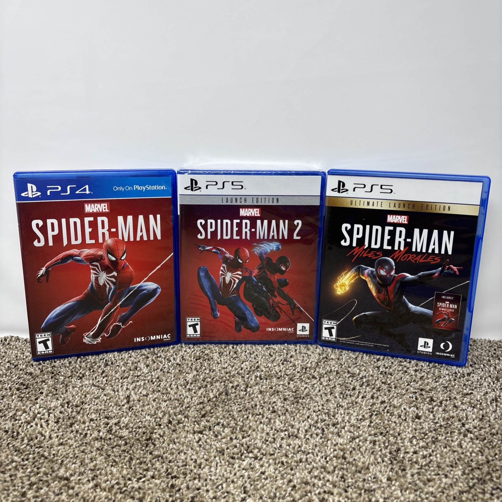 Spider-Man 1 2 Miles Morales Ps5 Game Lot Tested