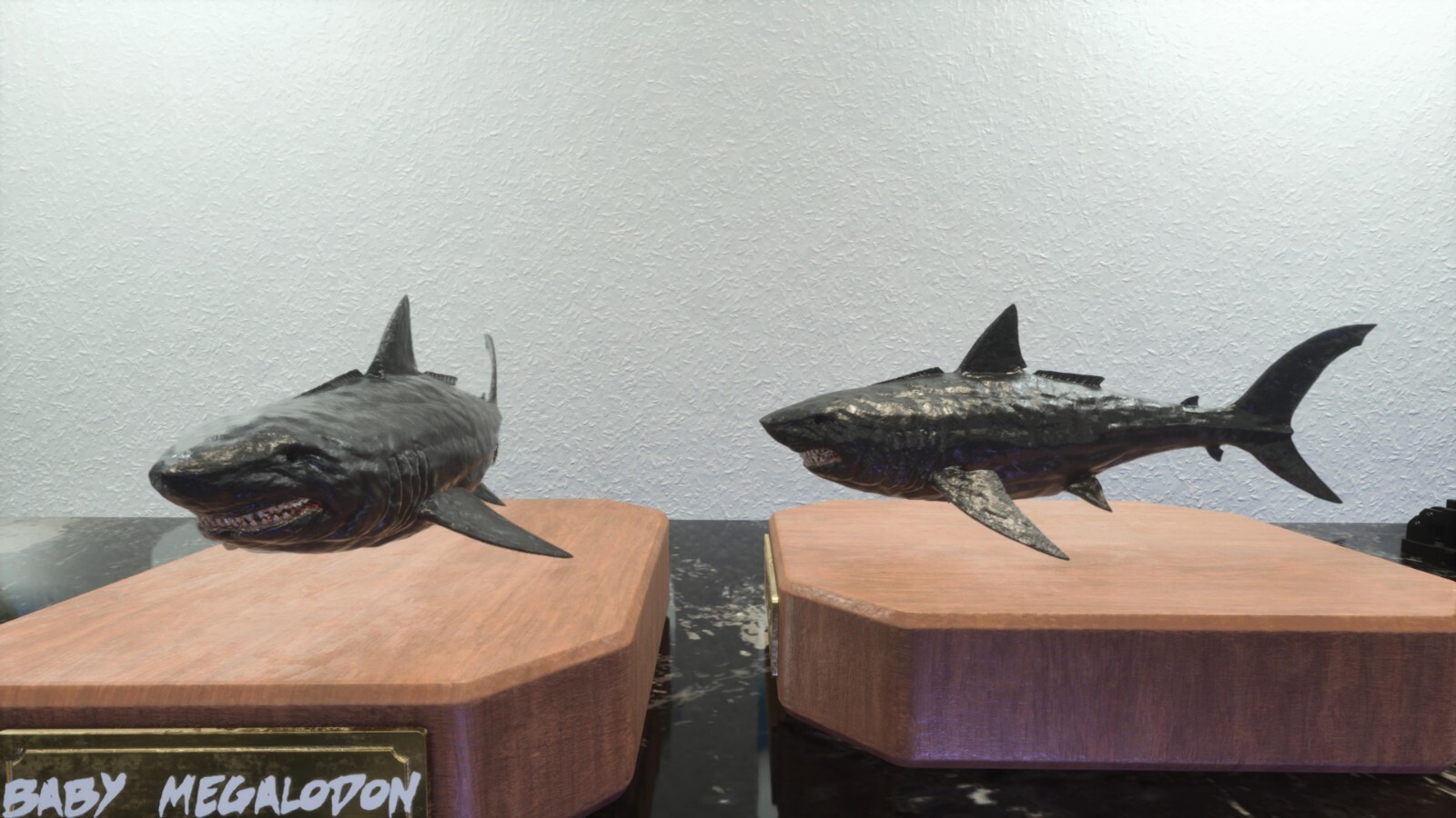ARK ASCENDED PVE OFICIAL PAIR BABY MEGALODON BLACK ID79 TOP STATUS PC/XBOX/PS5