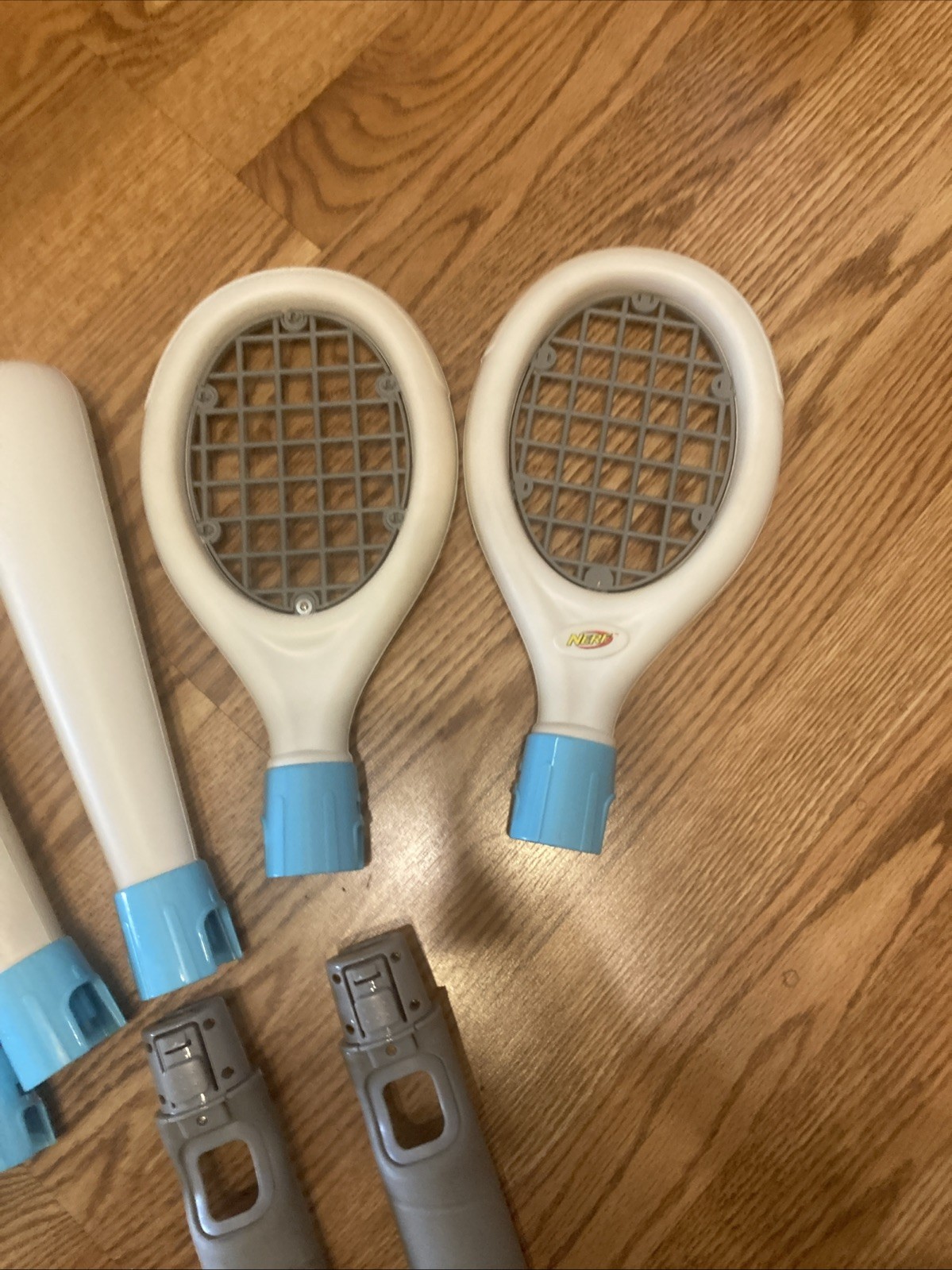 2 Sets Of Nerf Wii Sports Equipment, Golf, Tennis, Baseball