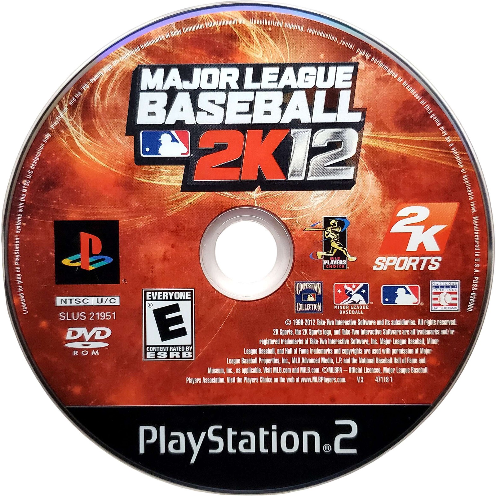 Major League Baseball 2K12 – Sony Playstation 2 PS2 Pristine Tested 1Y Guarantee