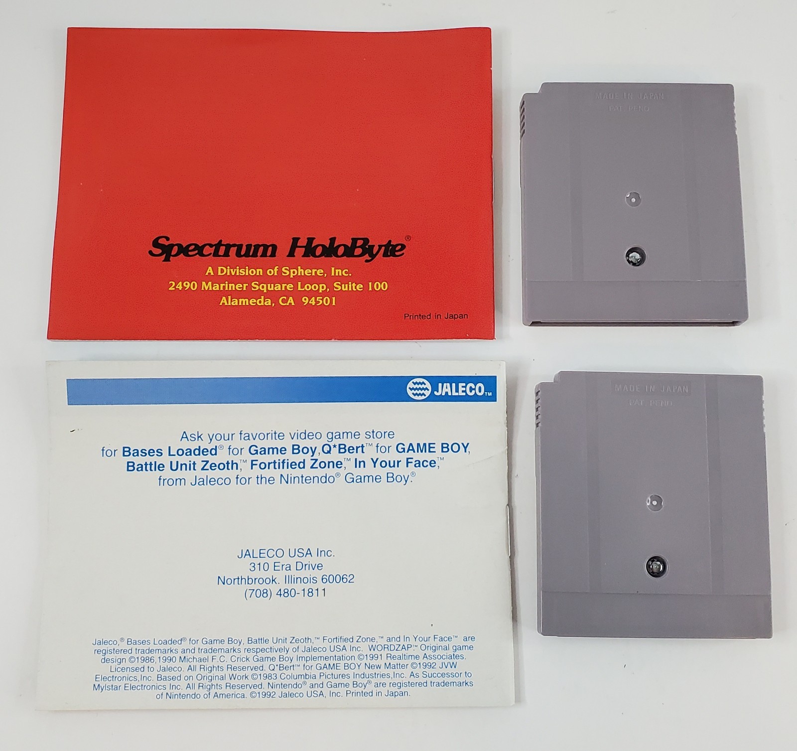 Nintendo Gameboy Wordtris & Word Zap with Manual Tested