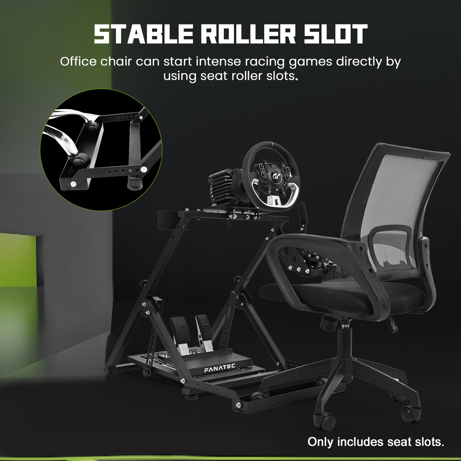 Hottoby Racing Wheel Stand For Seat Holder Kit DIY Card Slot Organizer Set