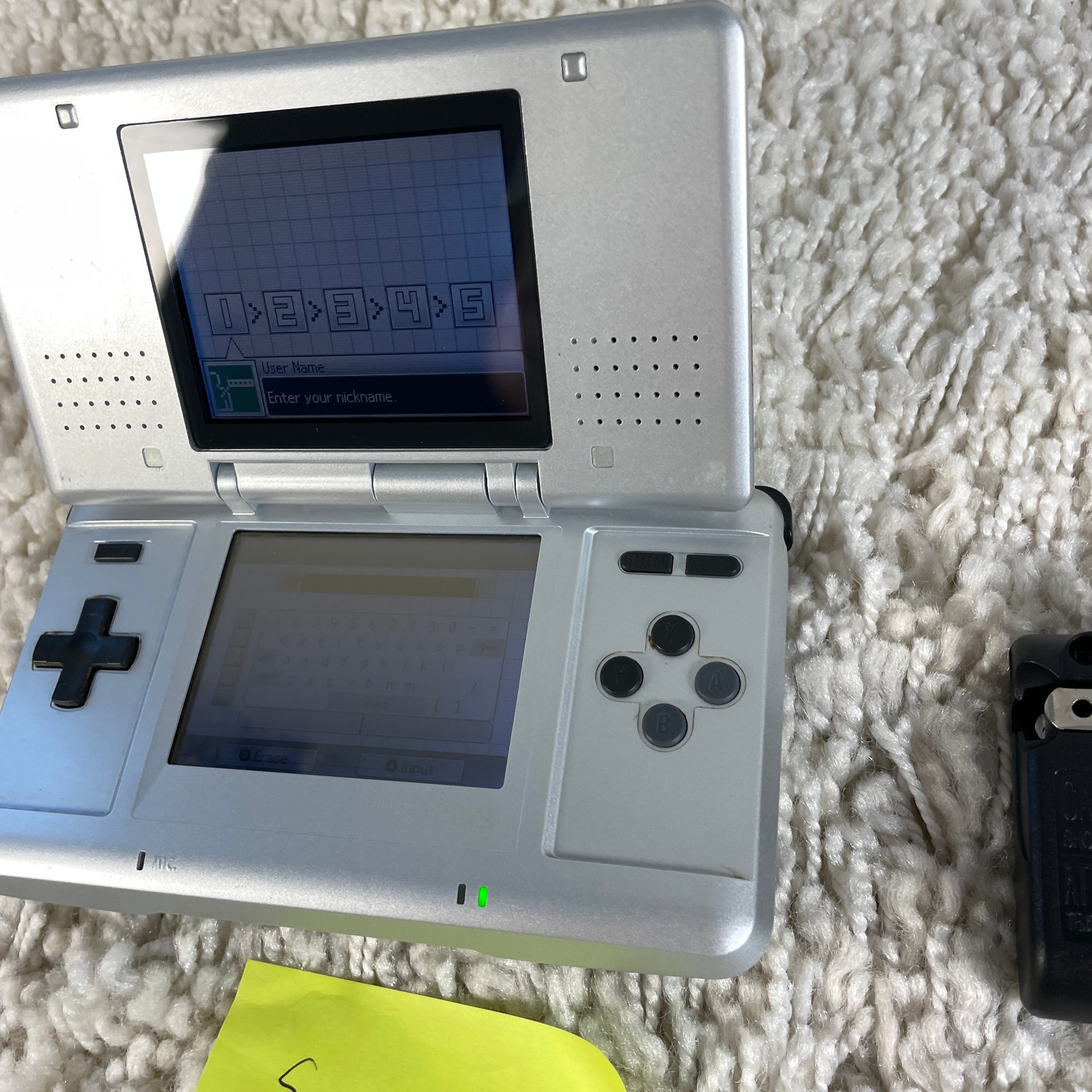 Nintendo DS Original NTR-001 Titanium Silver Handheld Console System READ
