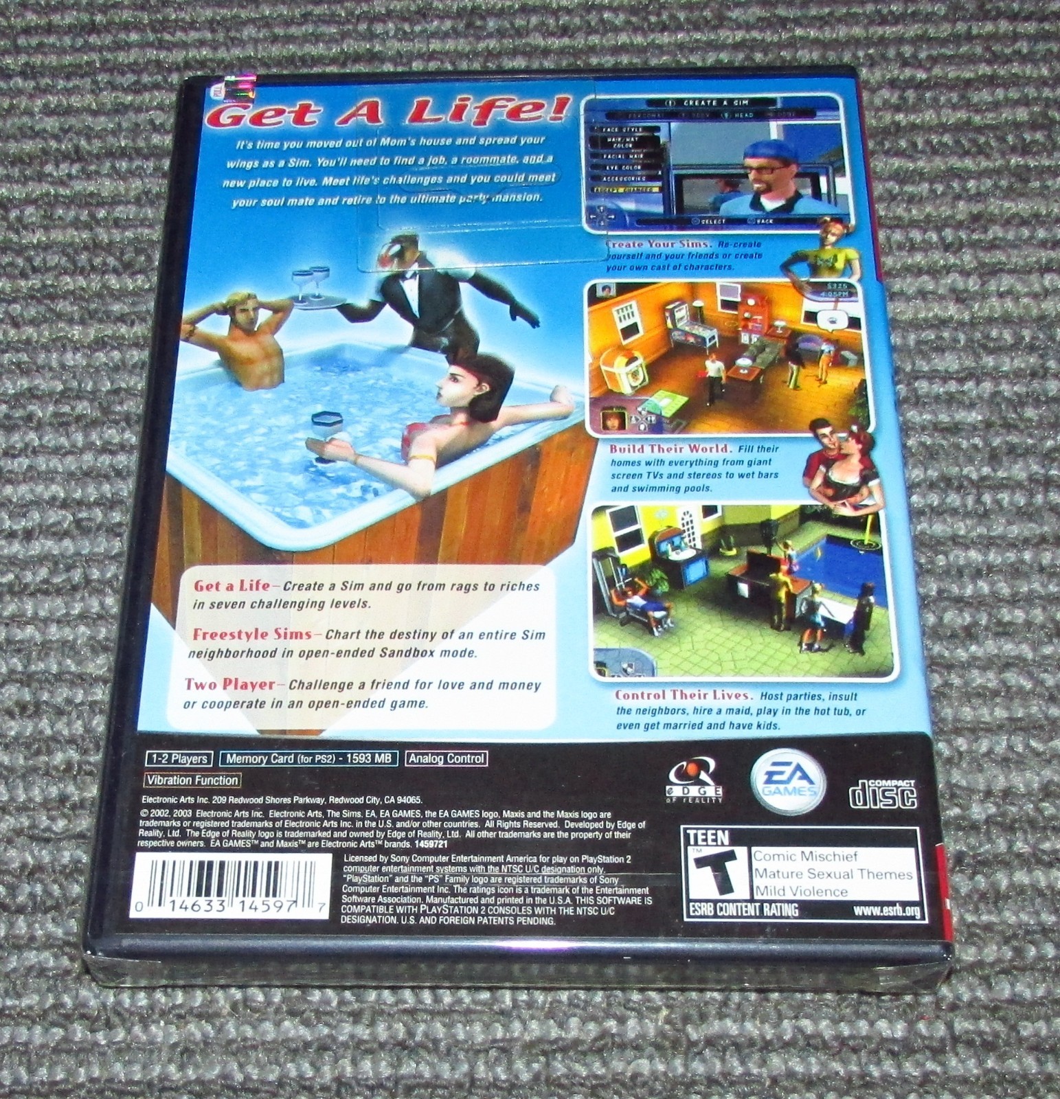 The Sims (2003) Sony PlayStation 2 Brand New Sealed / Fast Shipping