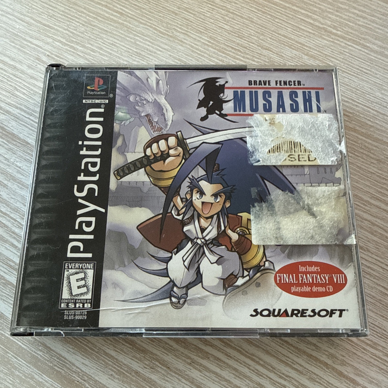 Brave Fencer Musashi PS1 Square Action RPG Adventure Video Game No Demo Disc