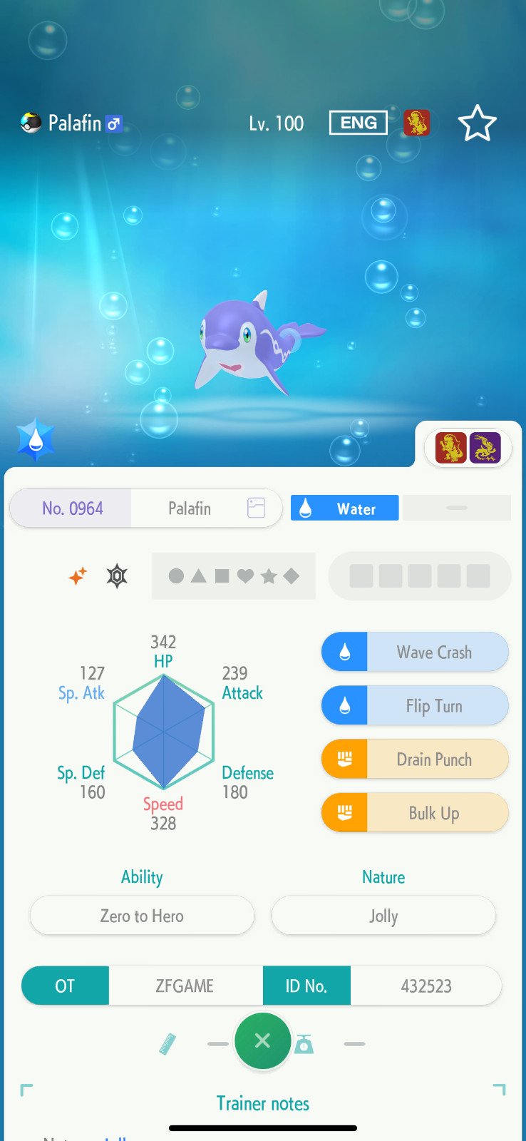 ✨6IV SHINY Palafin + EVS🚀 POKEMON HOME✨Champions✨Online delivery⚡