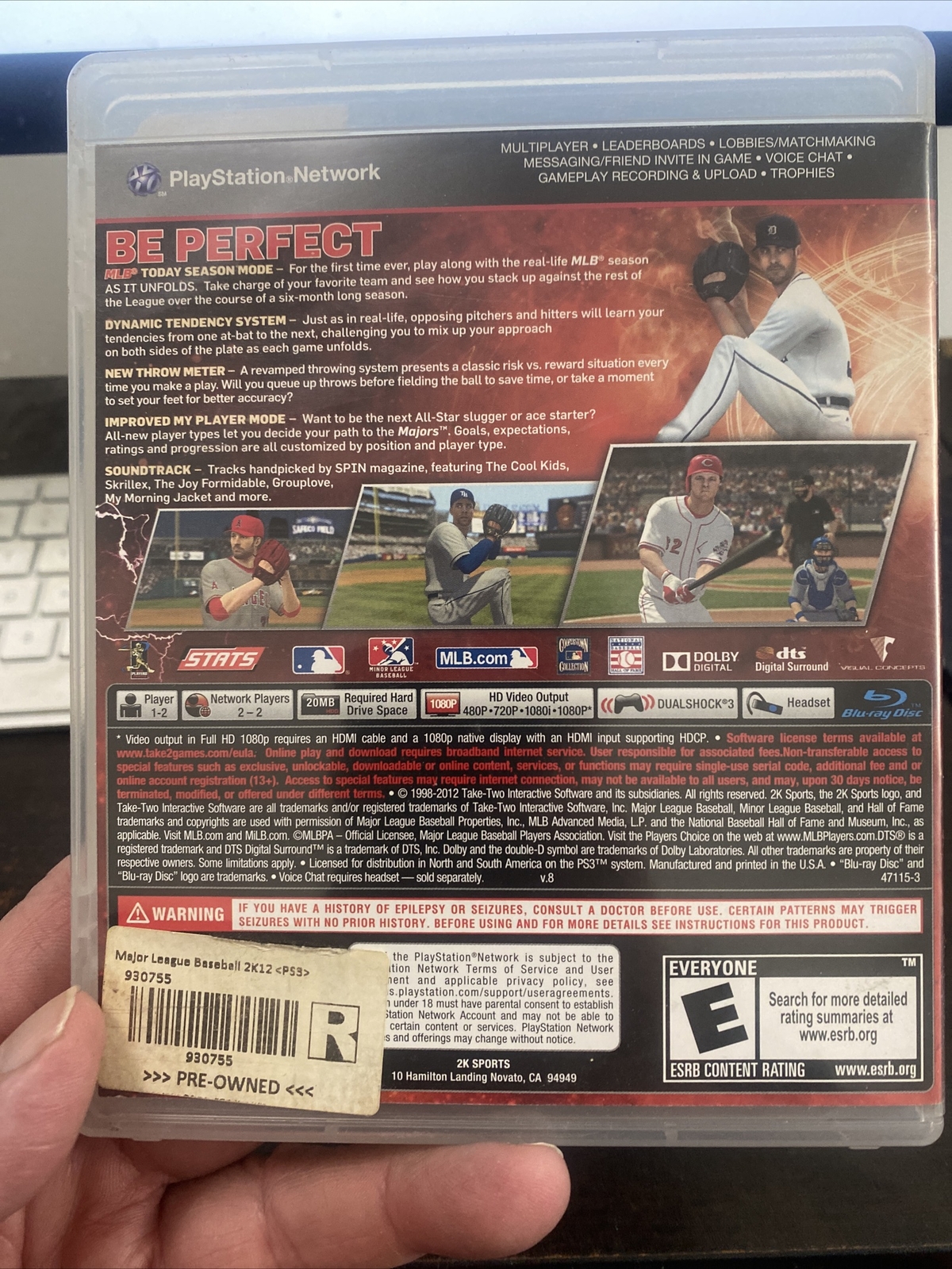 Major League Baseball 2K12 PS3 (Sony PlayStation 3, 2012) CIB