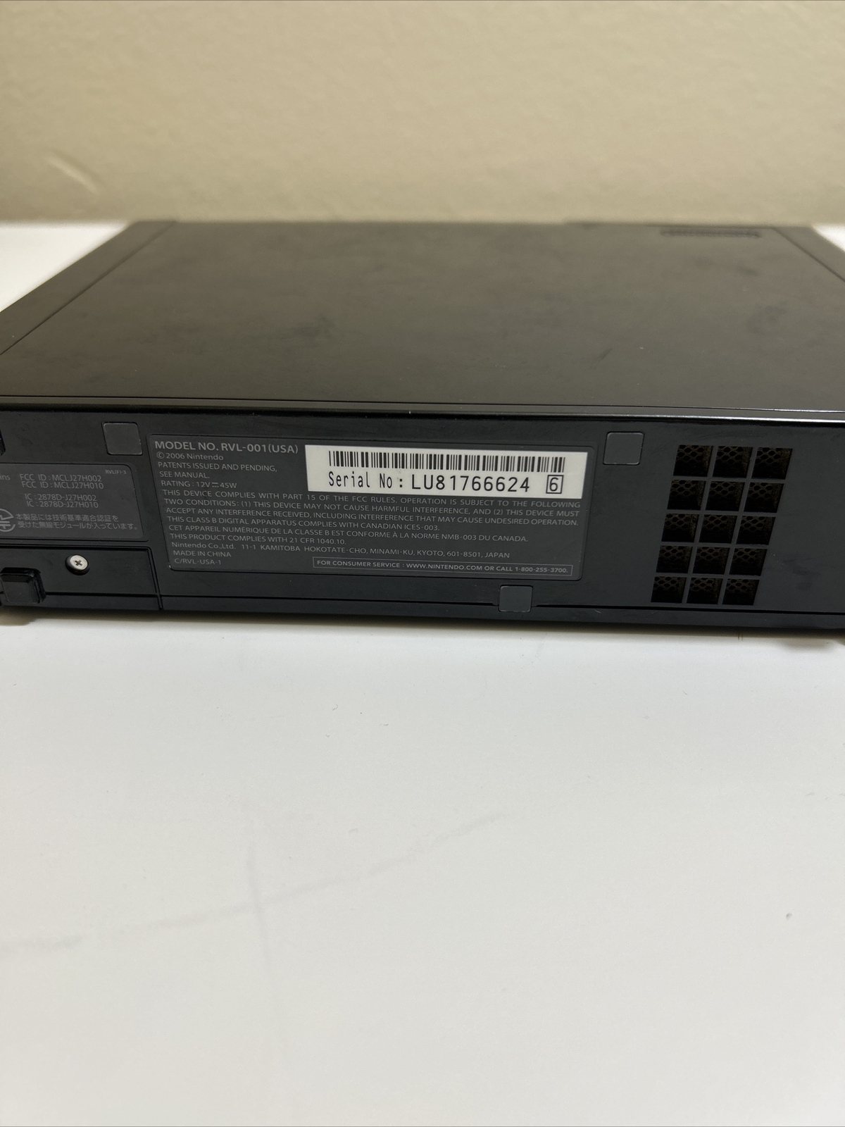 Nintendo Wii Wup-001(02), Nintendo Rvl-001, Nintendo Sns-001