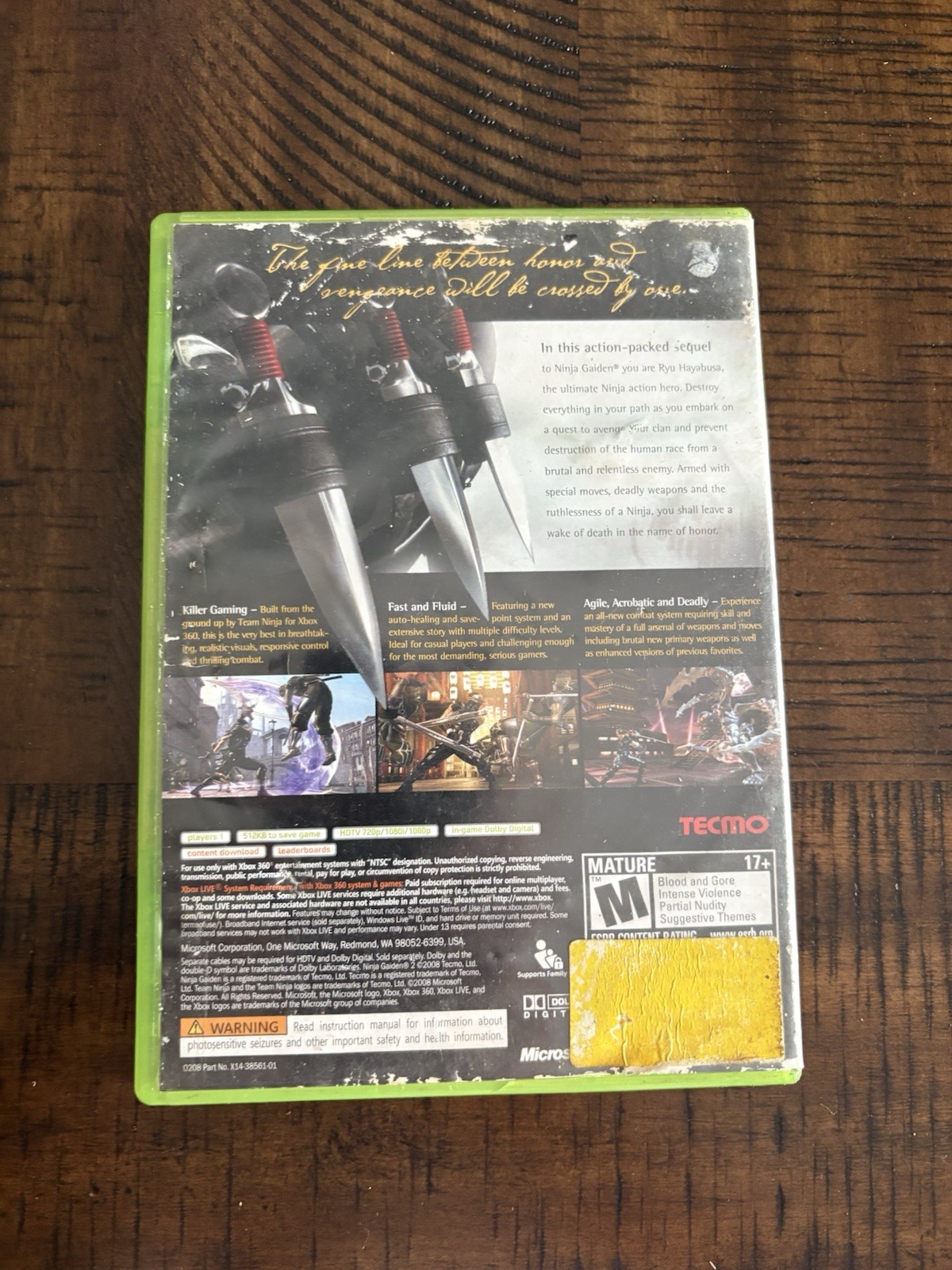 Ninja Gaiden II Xbox 360 Action Adventure – Tested No Manual Included