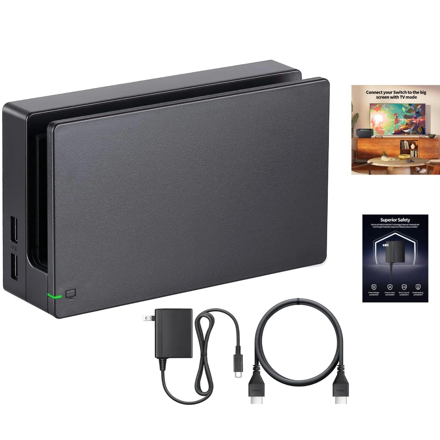 Replacement 3-in-1 Docking Station for Nintendo Switch – HDMI & Charger Included
