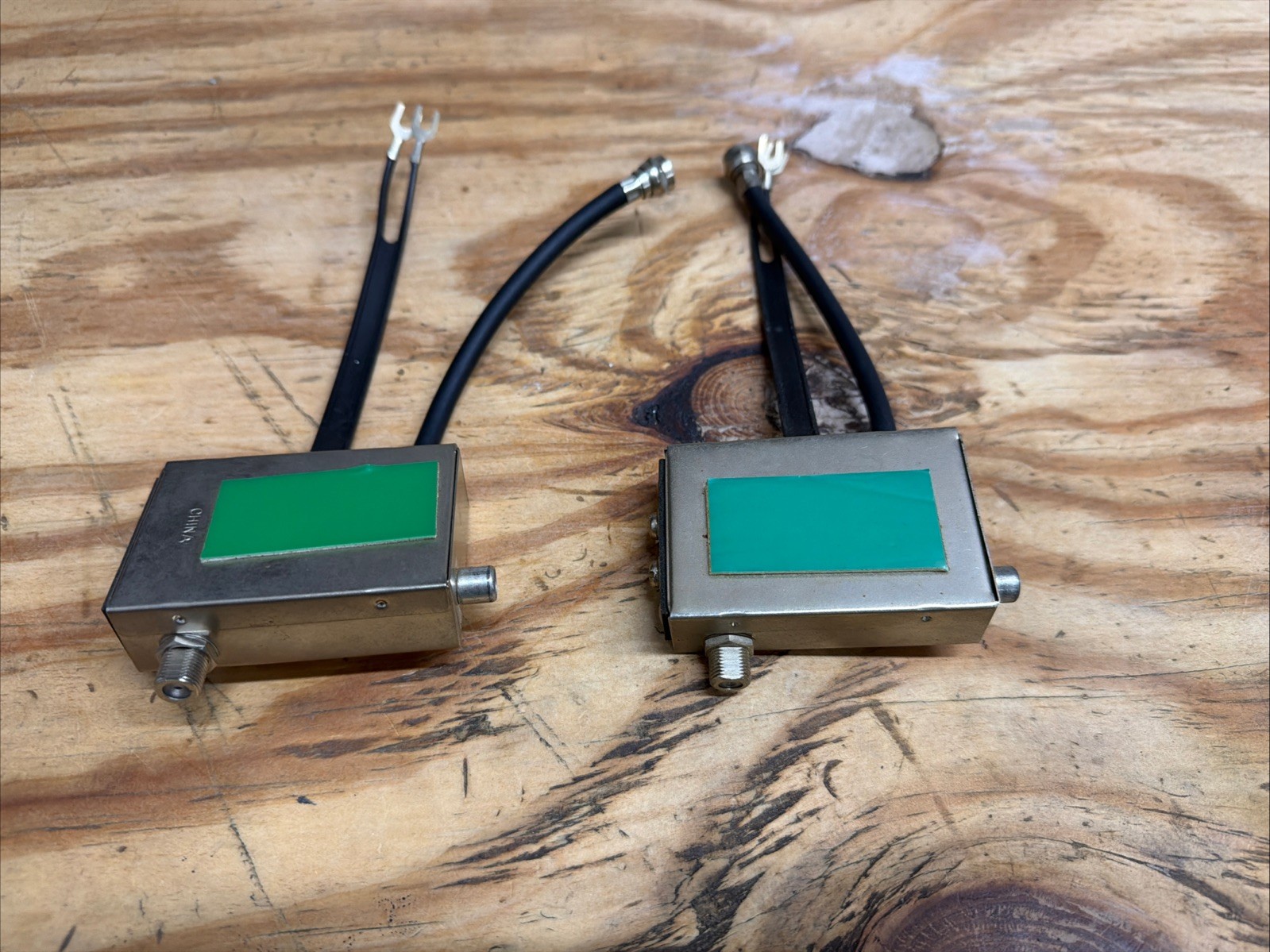 Set of 2 Vintage Computer Atari Game to TV Antenna Switch Adapter VHF – READ!!