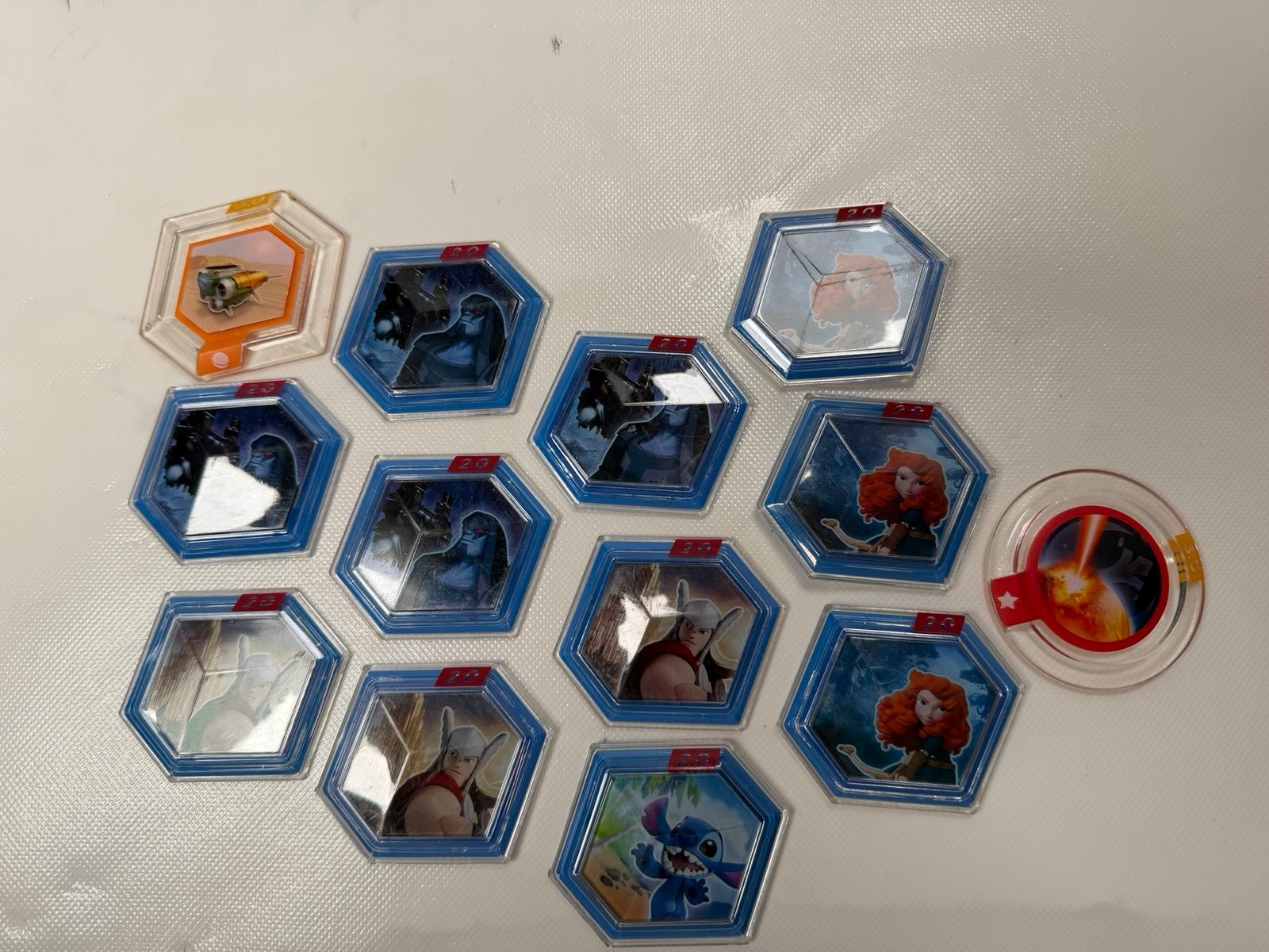 Disney Infinity Power Disc Lot – Merida, Thor, Stitch – 11 Discs