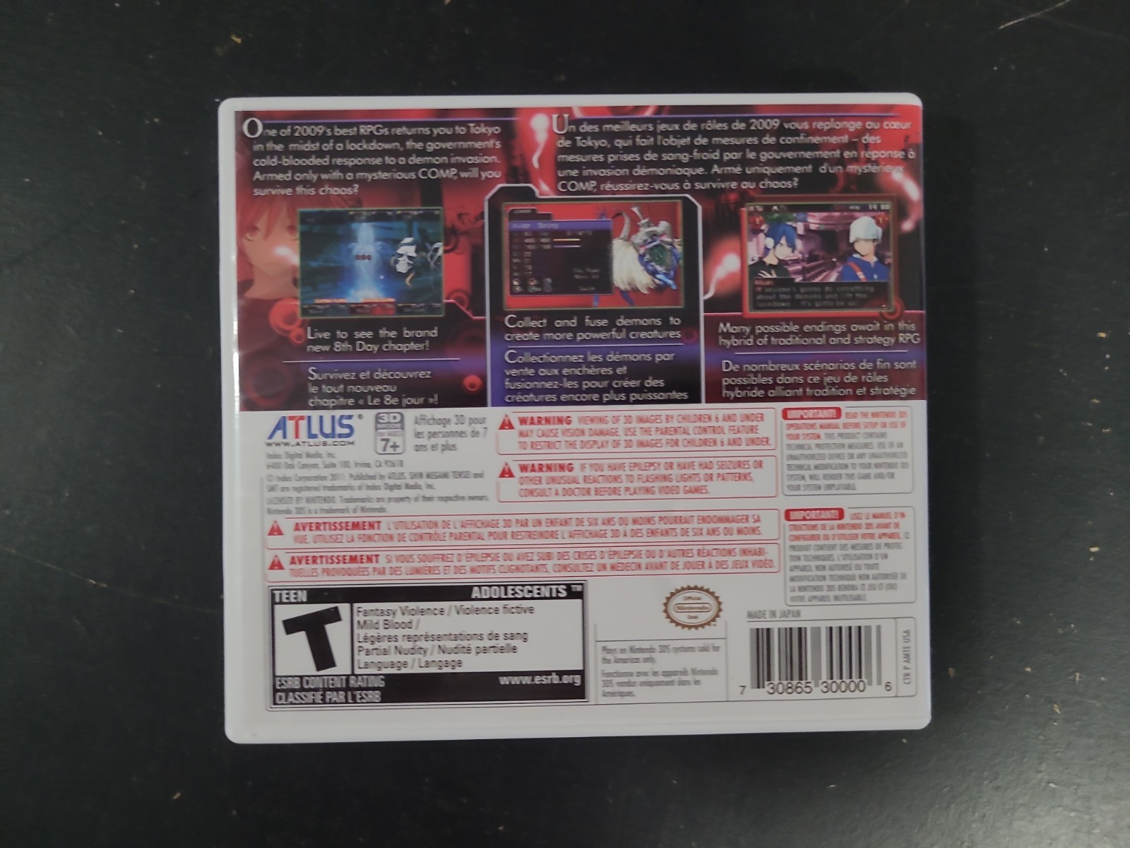 Shin Megami Tensei: Devil Survivor Overclocked (Nintendo 3DS, 2011) No Manaul