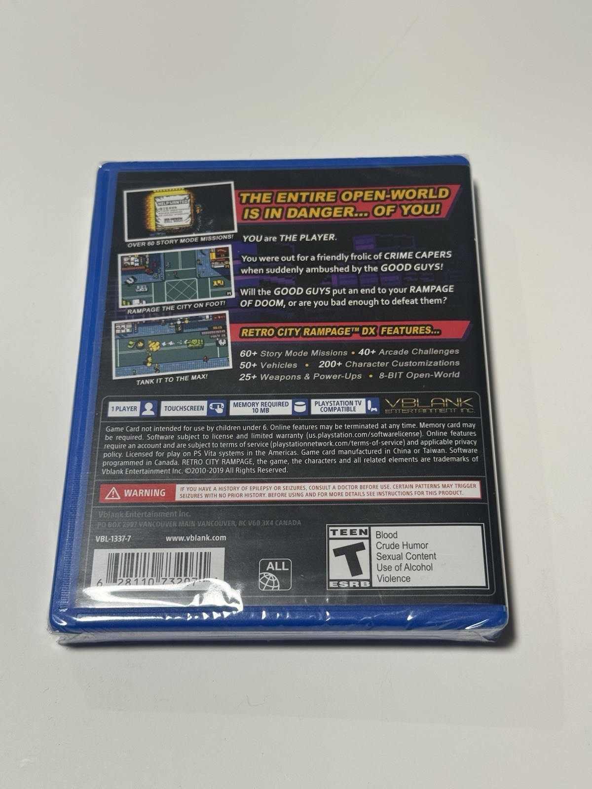 NEW Retro City Rampage DX (Sony Playstation PS Vita, 2019) Vblank – SEALED