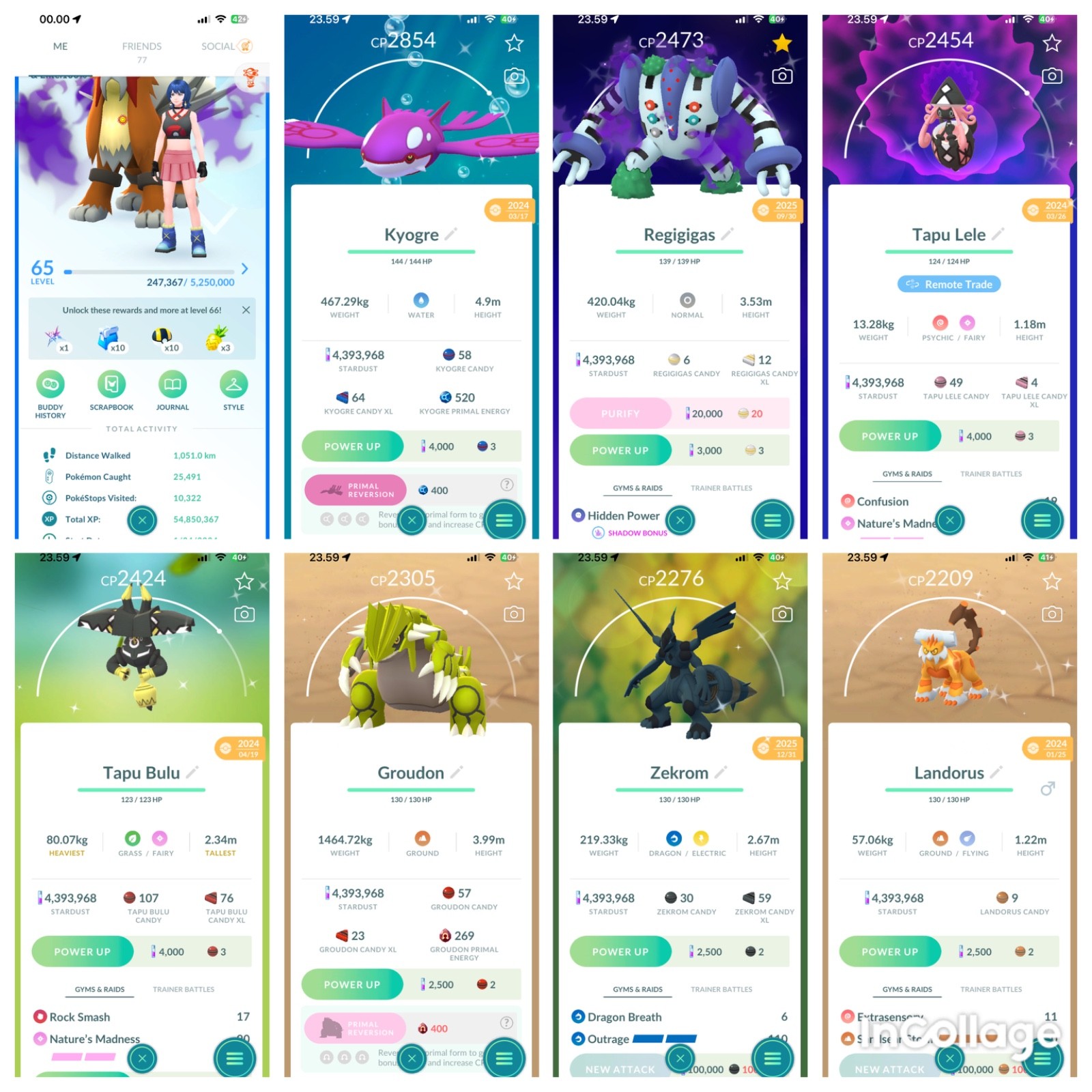 Poke AccGo|Lvl65|266 Legendaries|208 Shinies|Instan Deliver 24/7