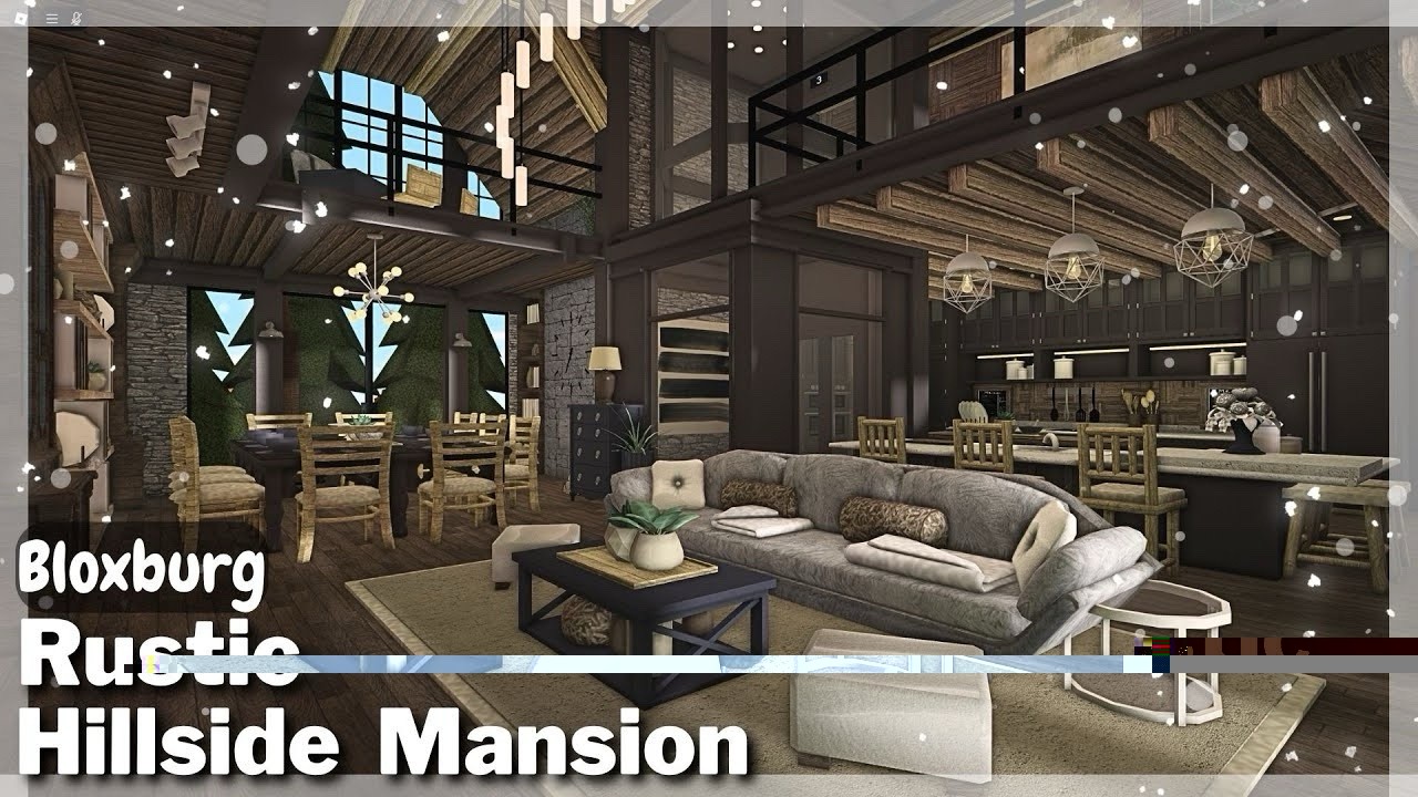 RUSTIC HILLSIDE MANSION BLOXBURG.CHECK DESCRIP.FAST BUILDER FOR AFFORDABLE PRICE